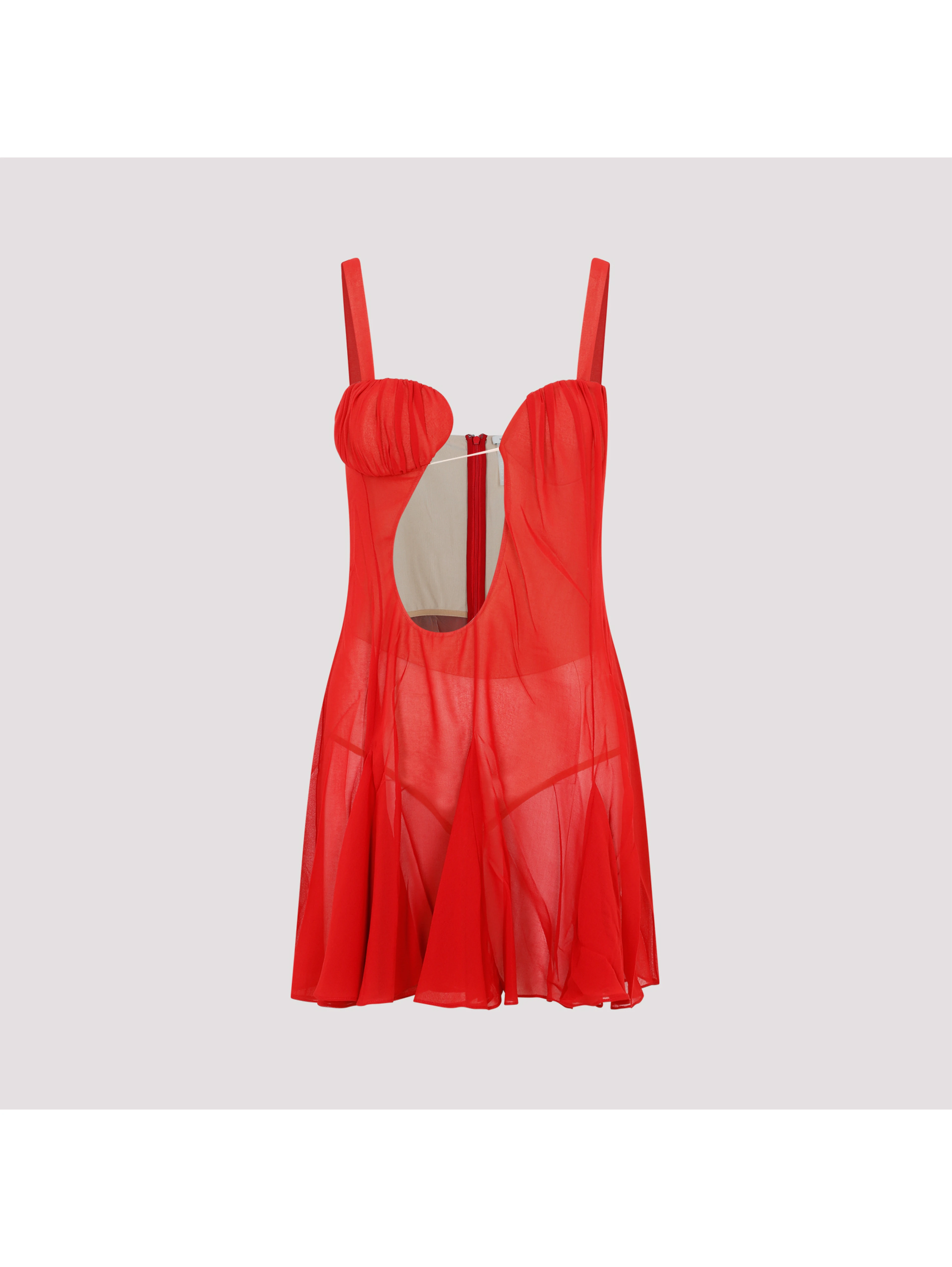 Nensi Dojaka Asymmetrical Panel Godet Mini Dress