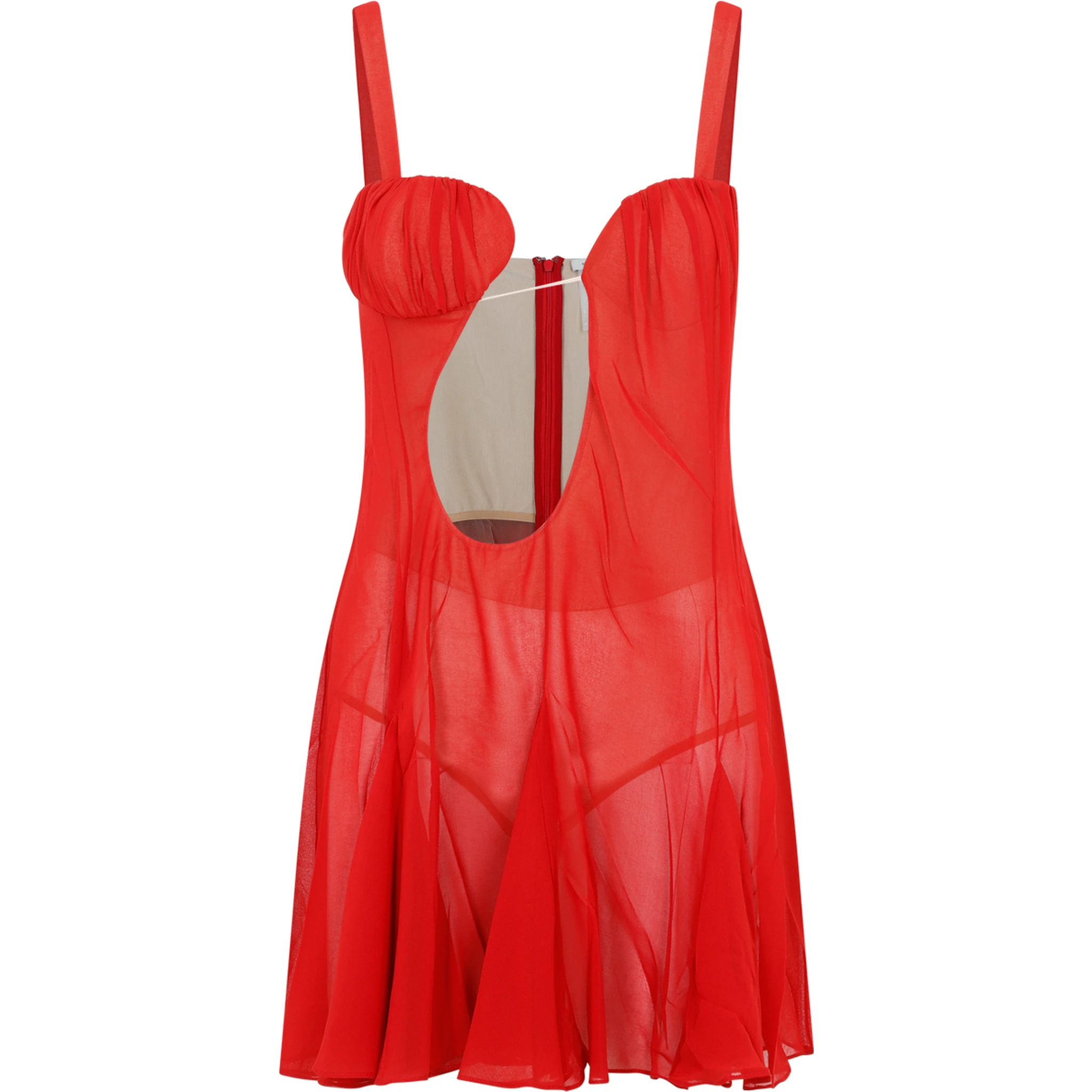 Nensi Dojaka Asymmetrical Panel Godet Mini Dress