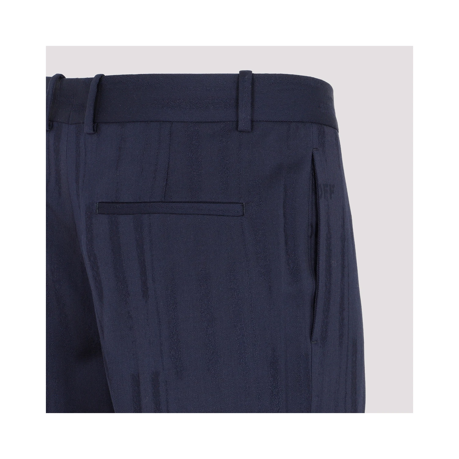 Off White Shibori Jacquard Slim Pant