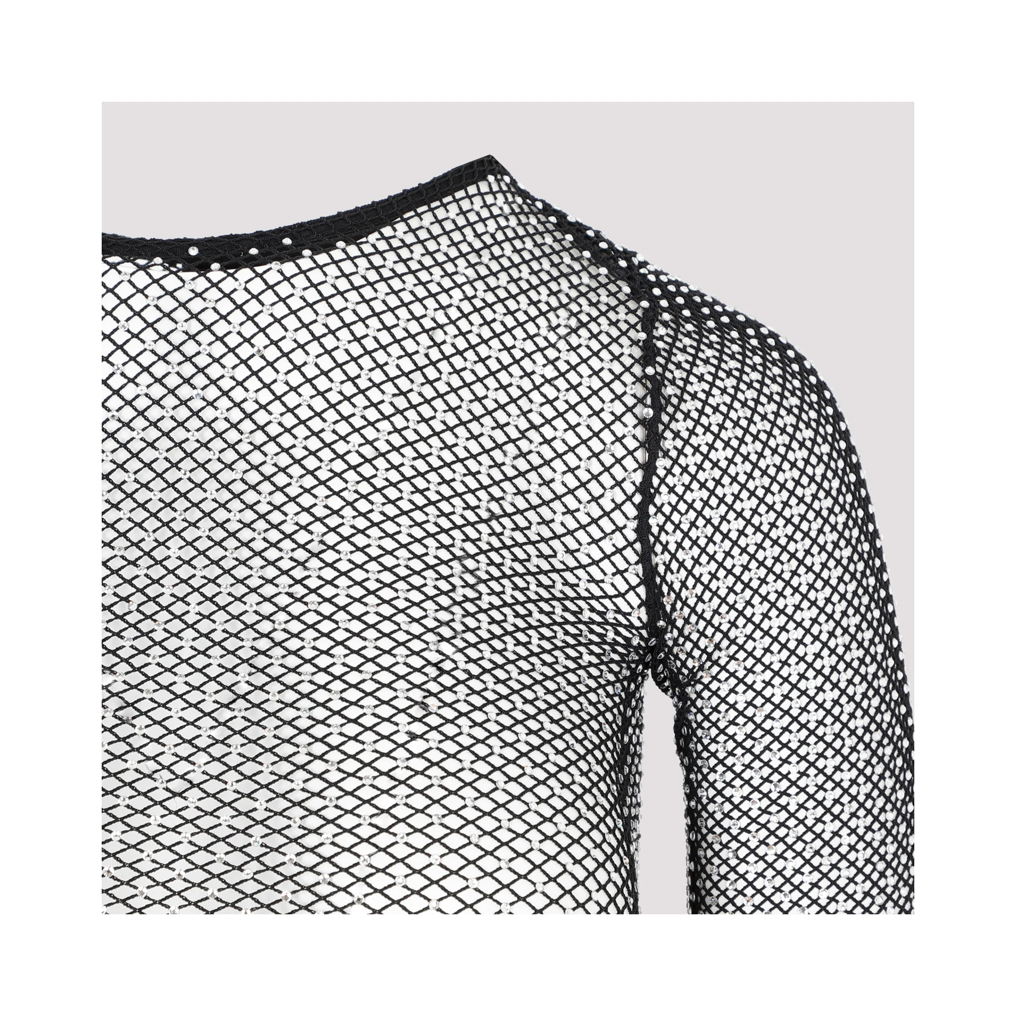 Balenciaga Crystal Mesh Mini Top