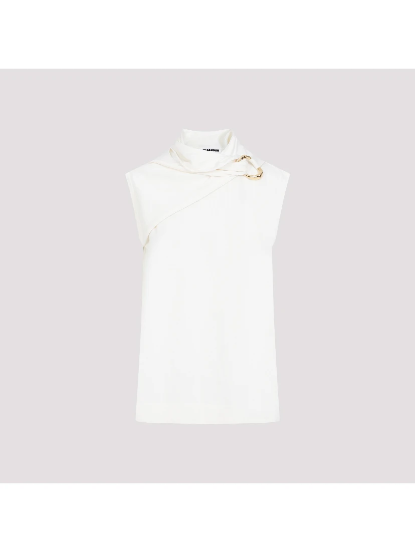 Jil Sander Draped Knitted Tank Top