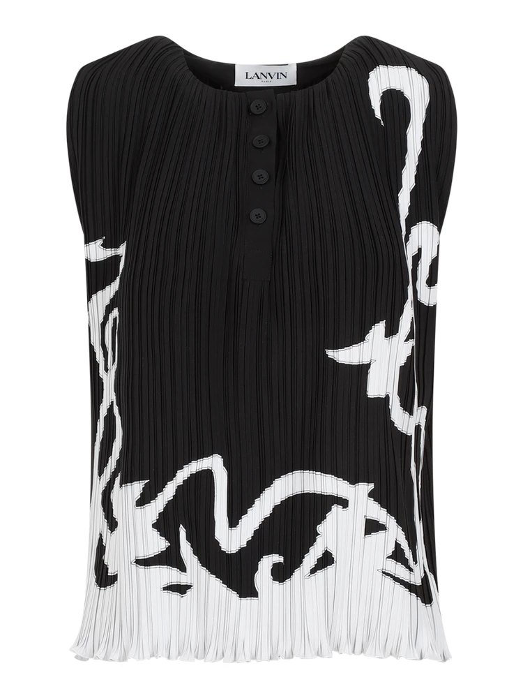 Lanvin Sleeveless Pleated Top alternative