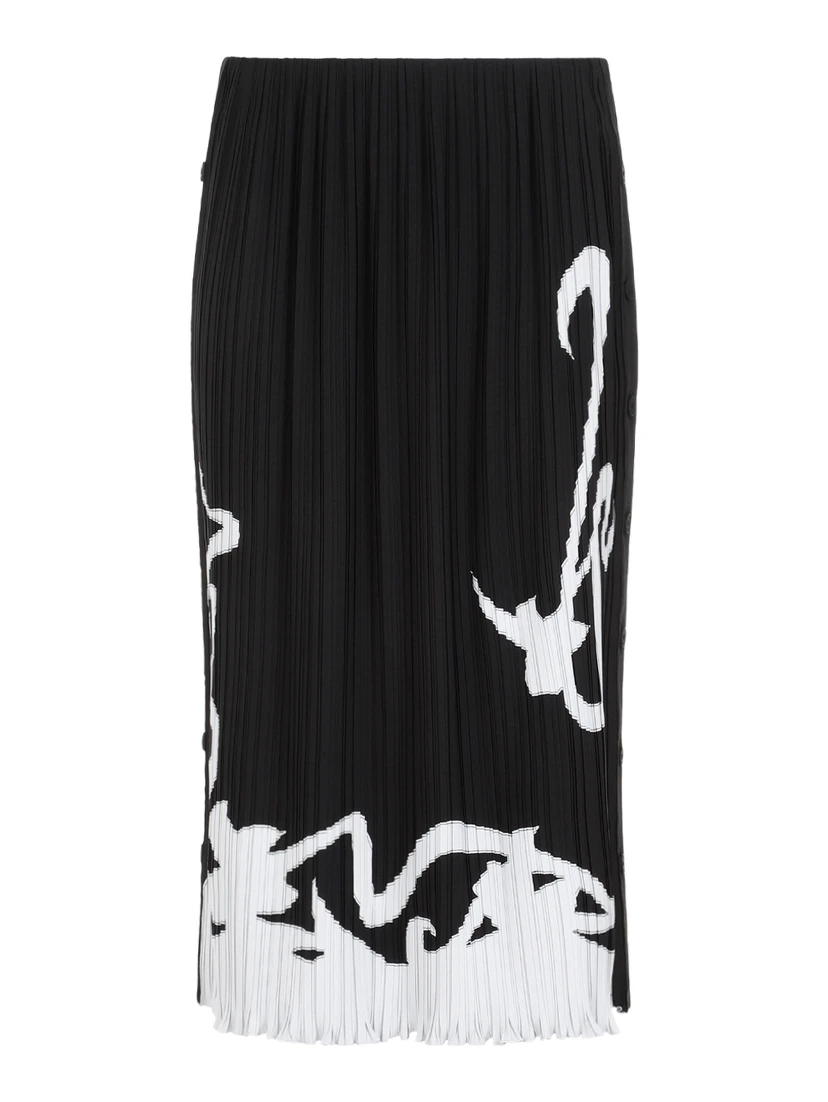 Lanvin Pleated Long Skirt