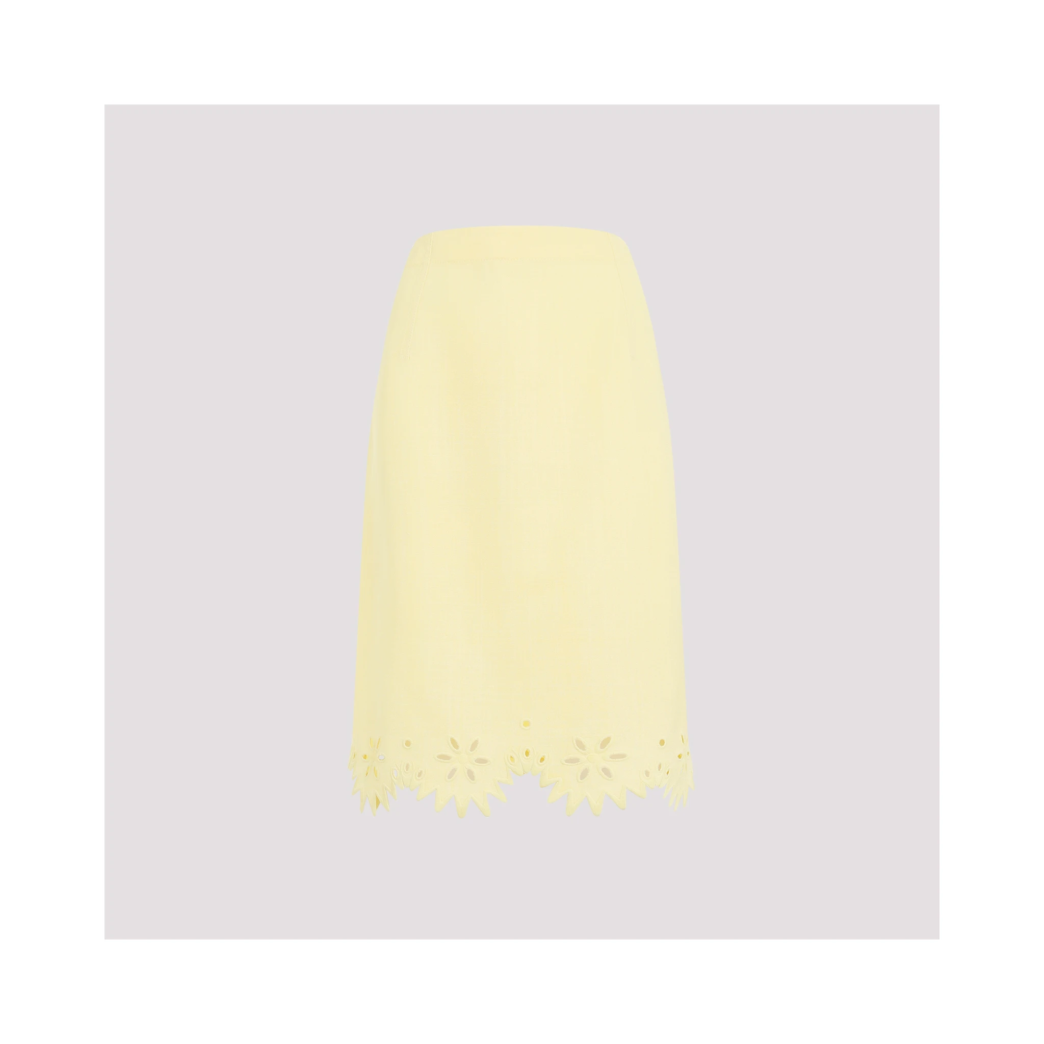 Bottega Veneta Grainy English Embroidery Midi Skirt