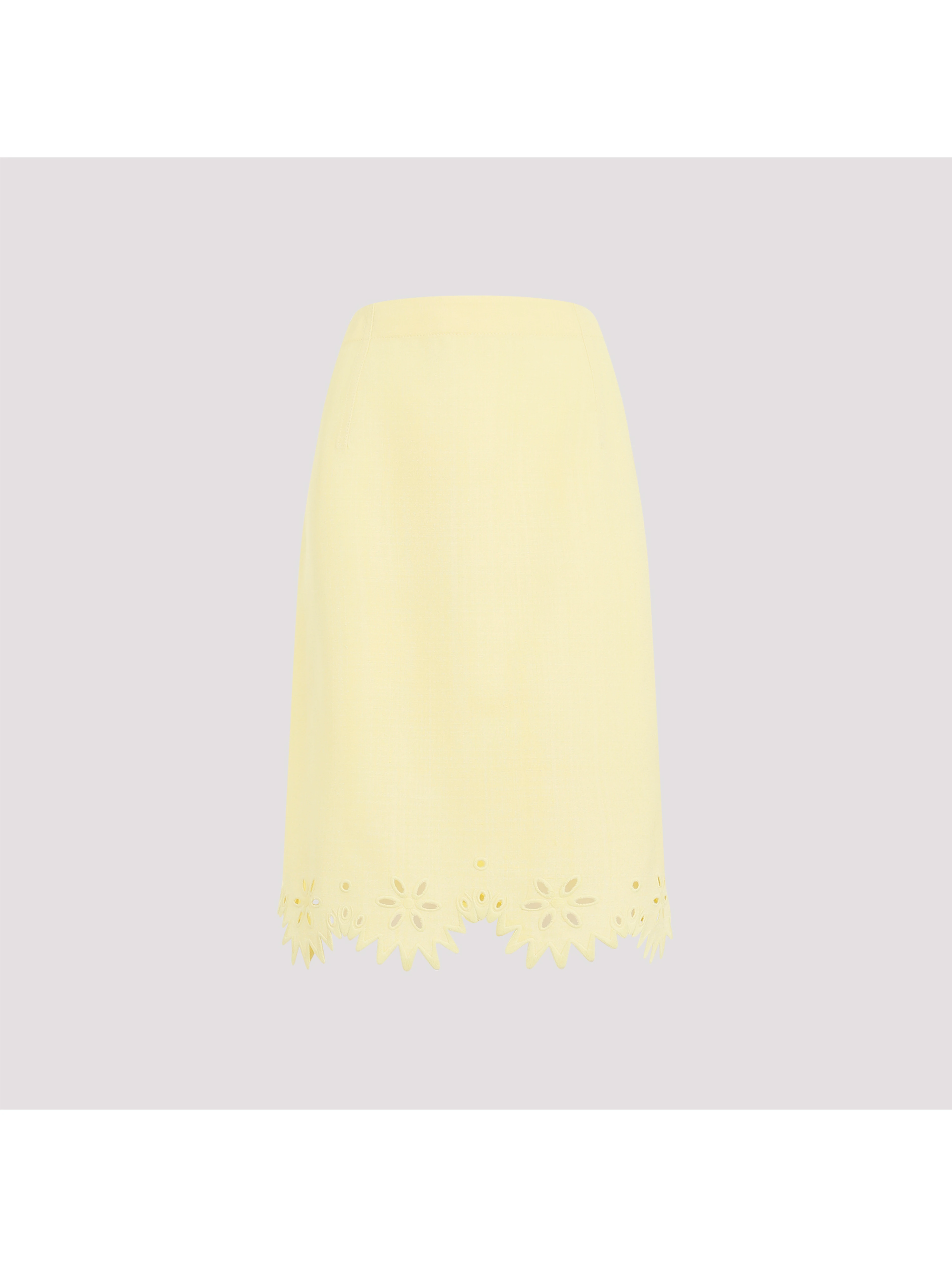 Bottega Veneta Grainy English Embroidery Midi Skirt