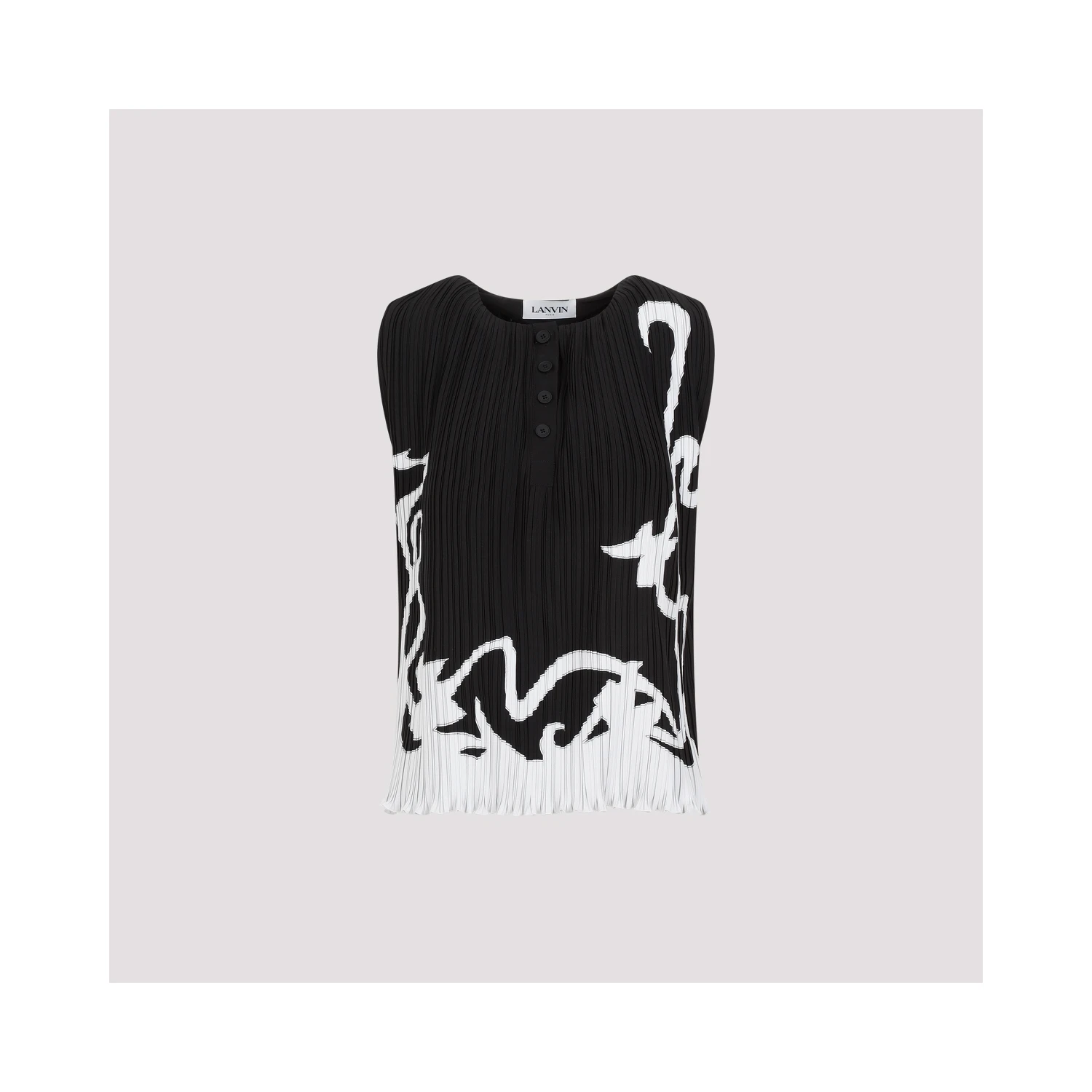 Lanvin Sleeveless Pleated Top