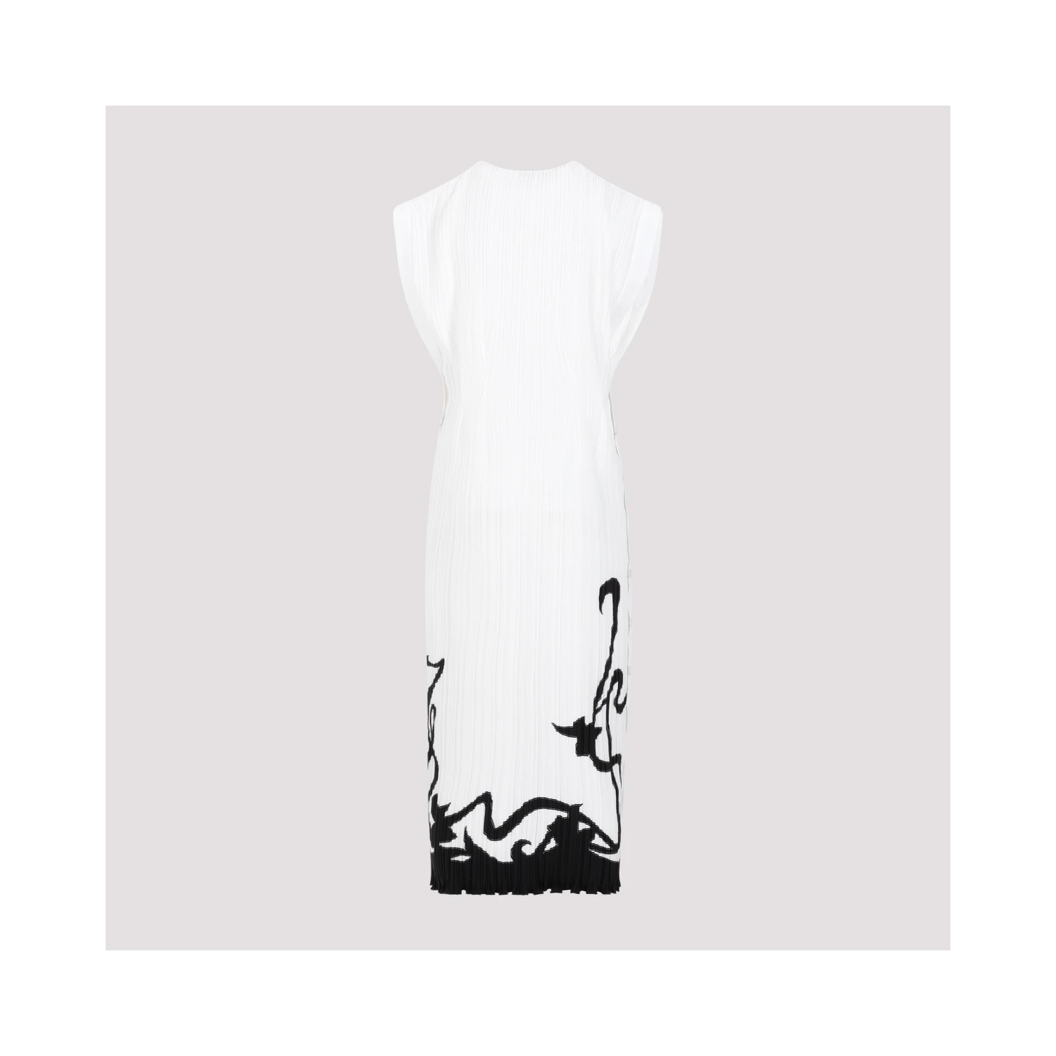 Lanvin Sleeveless Pleated Midi Dress