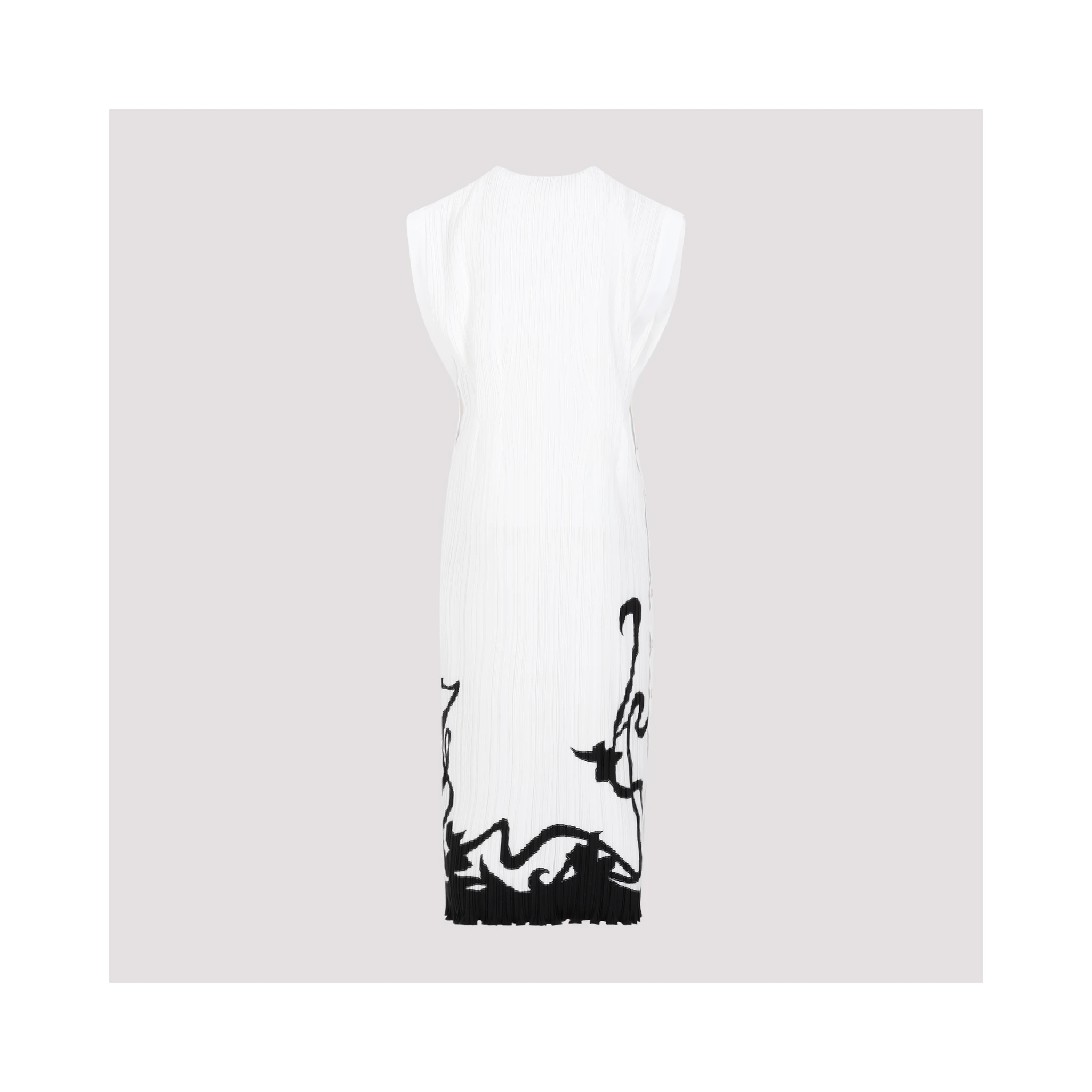 Lanvin Sleeveless Pleated Midi Dress