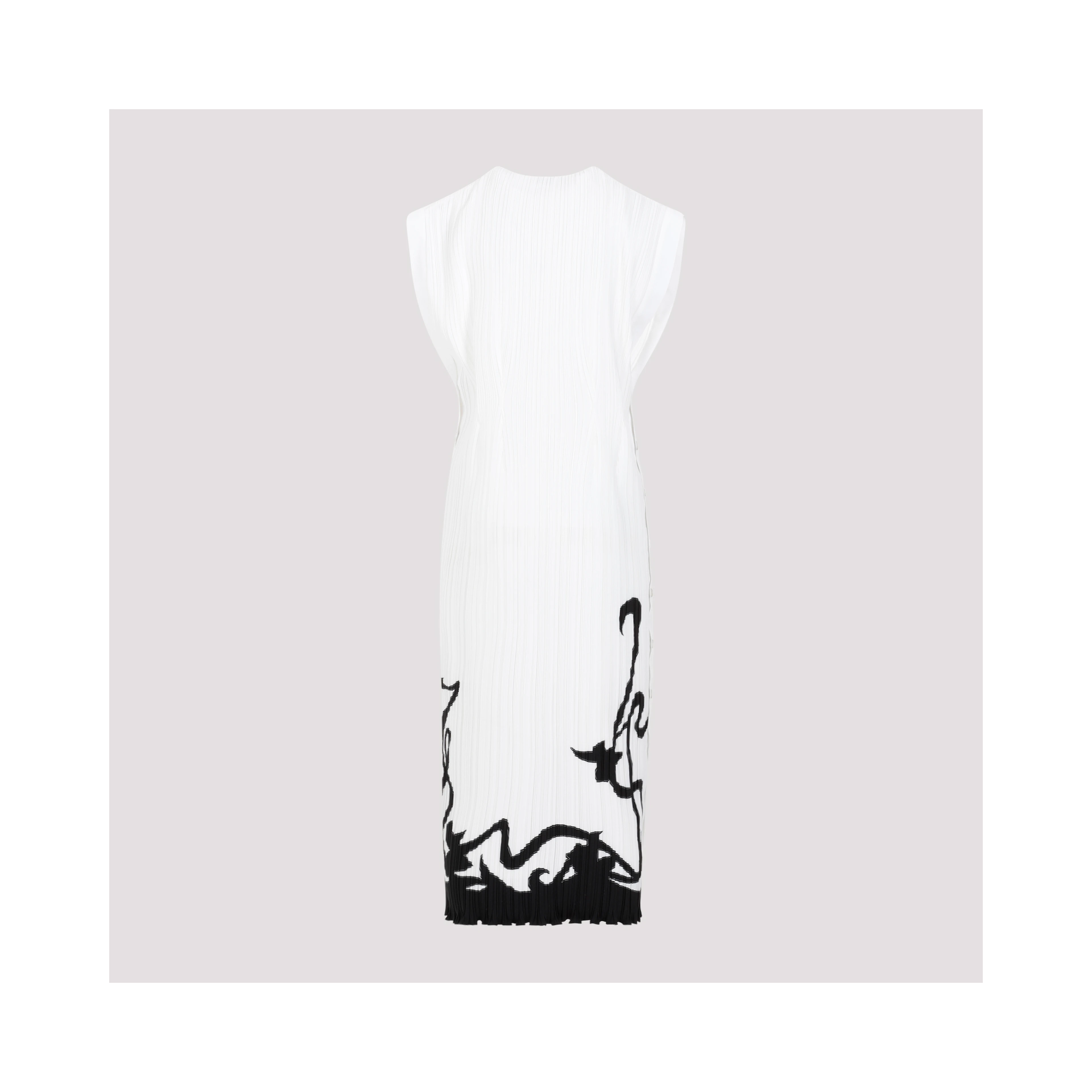 Lanvin Sleeveless Pleated Midi Dress