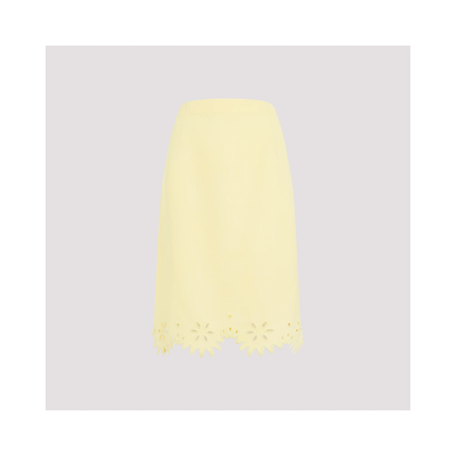 Bottega Veneta Grainy English Embroidery Midi Skirt