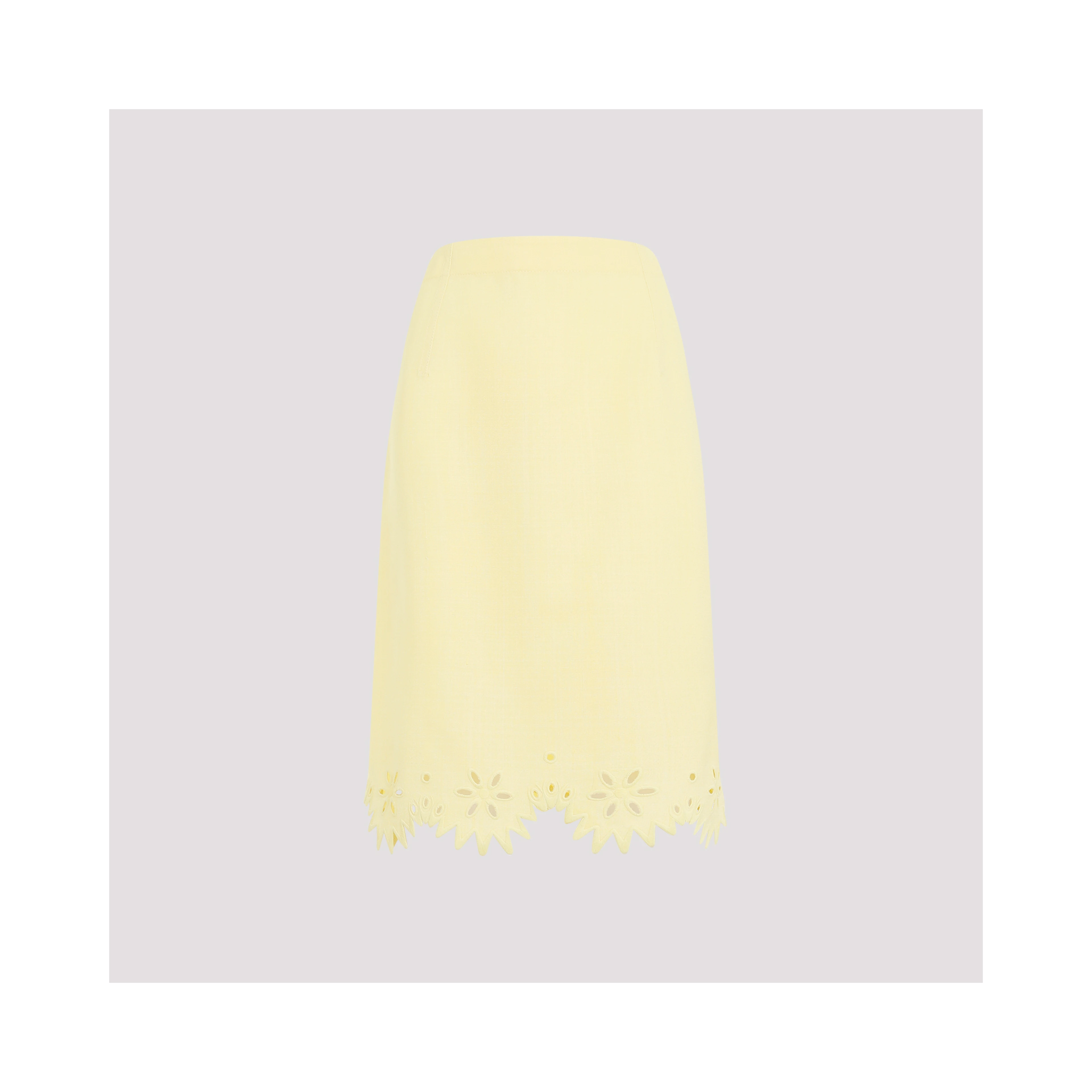 Bottega Veneta Grainy English Embroidery Midi Skirt