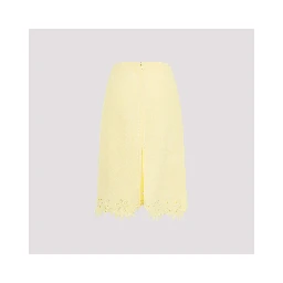 Bottega Veneta Grainy English Embroidery Midi Skirt
