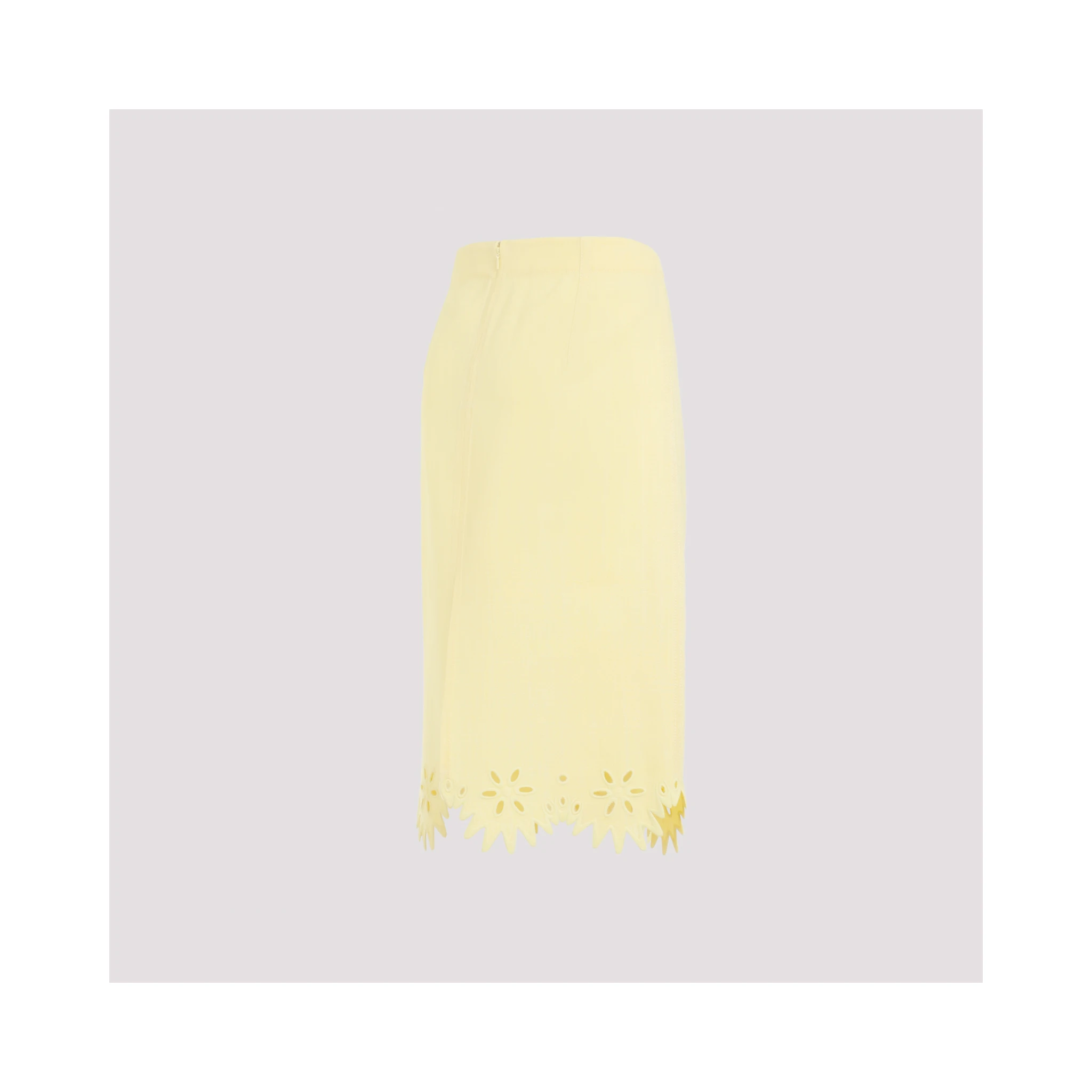 Bottega Veneta Grainy English Embroidery Midi Skirt