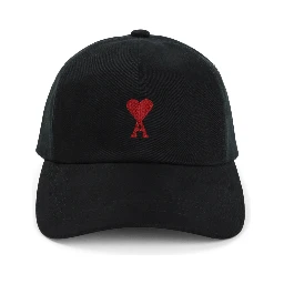 Ami Paris Red Adc Embroidery Hat
