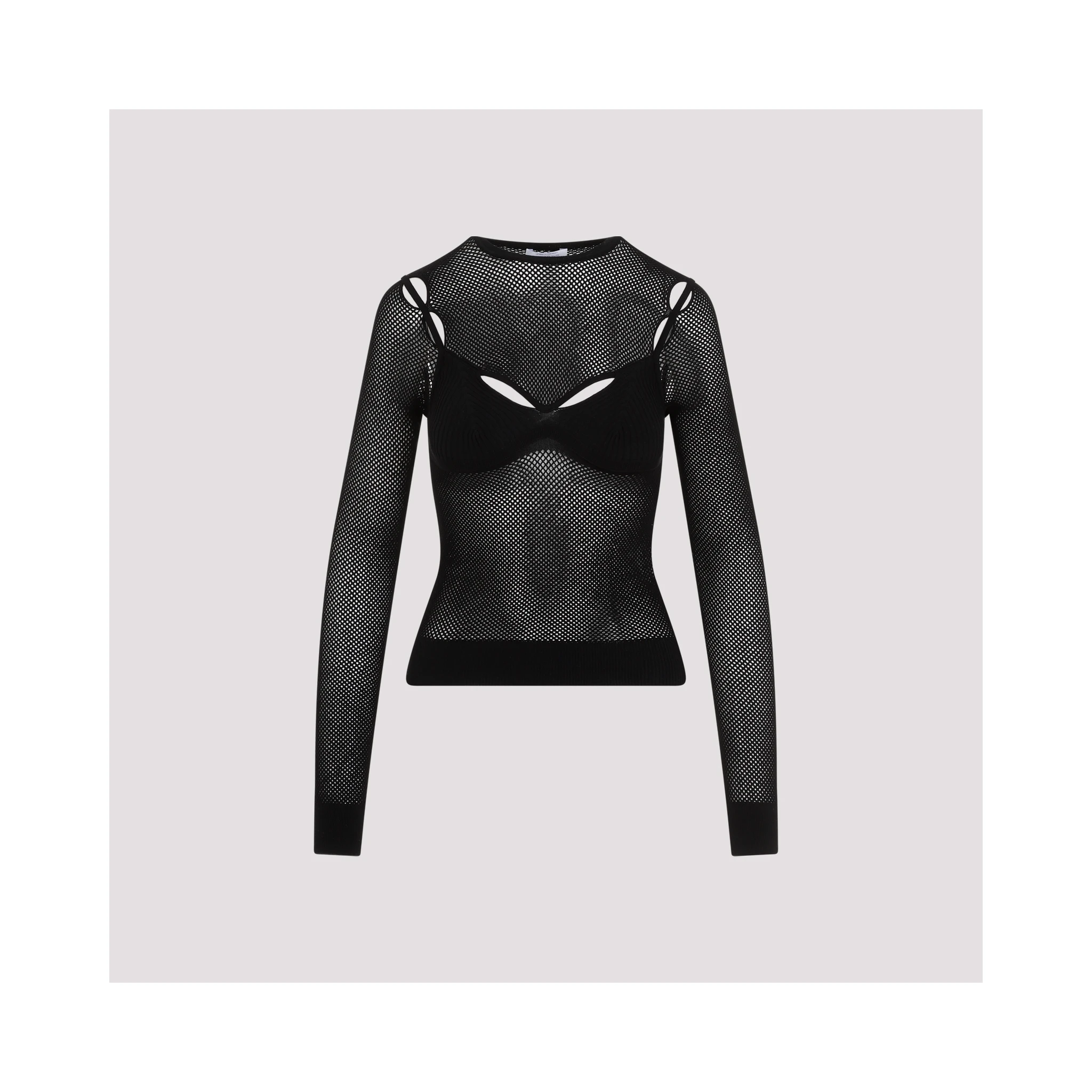 Off White Net Arrow Bralette Top