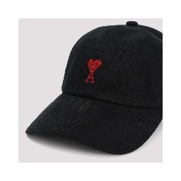 Ami Paris Red Adc Embroidery Hat