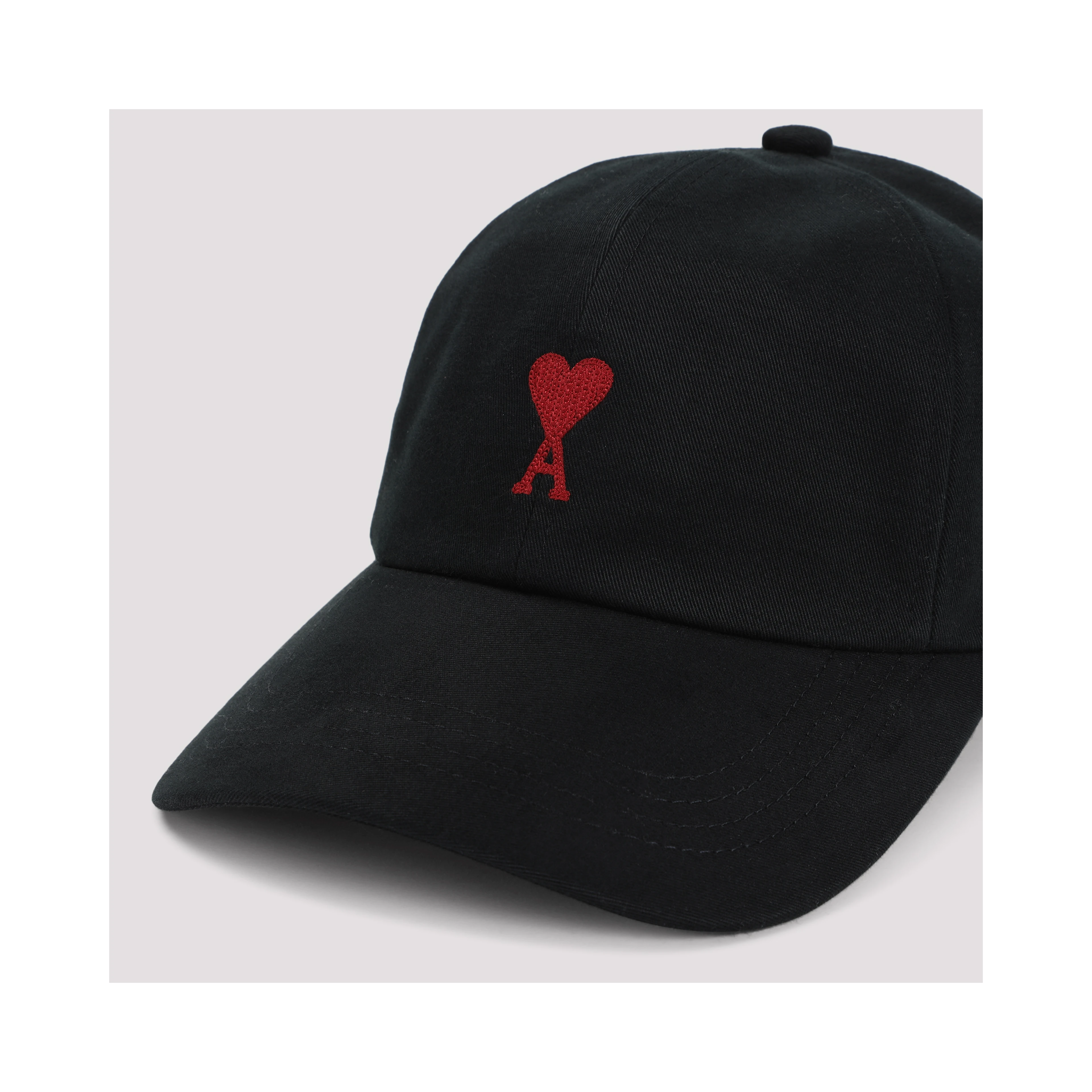 Ami Paris Red Adc Embroidery Hat