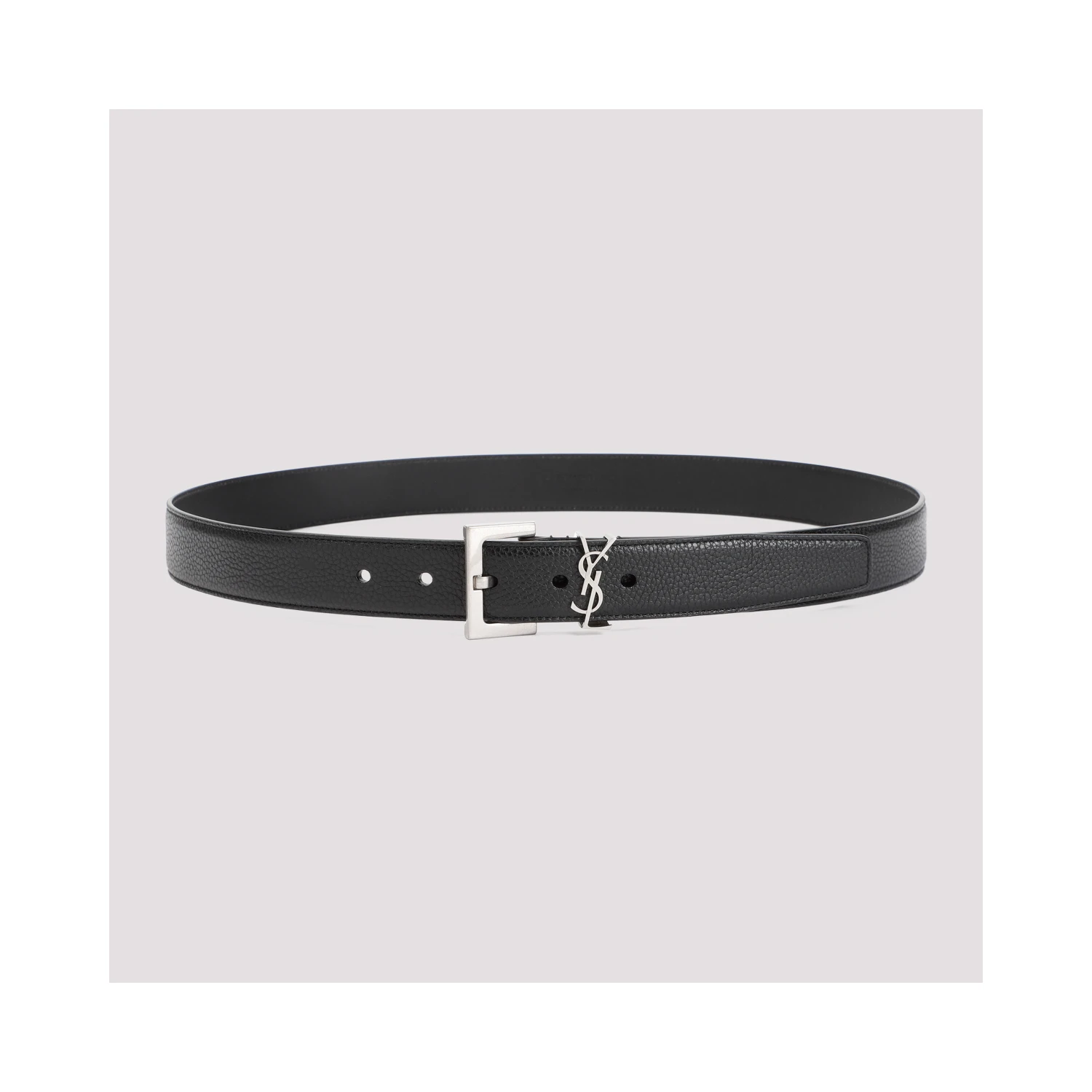 Saint Laurent Grained Calf Leather Belt