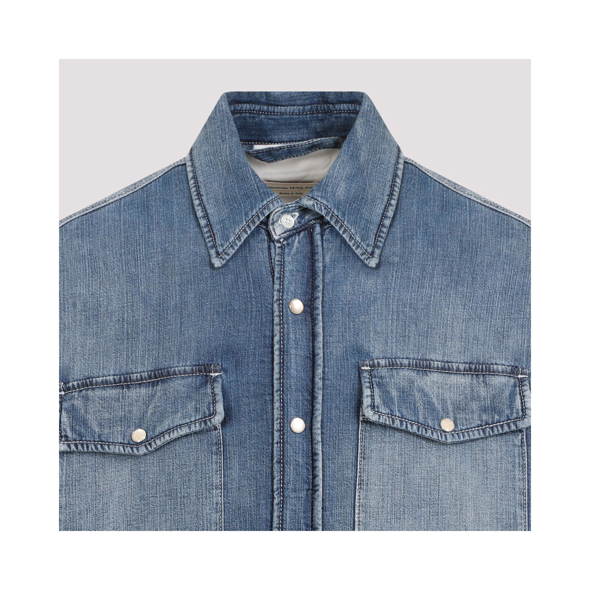 Alexander McQueen Quilted Denim Shirt