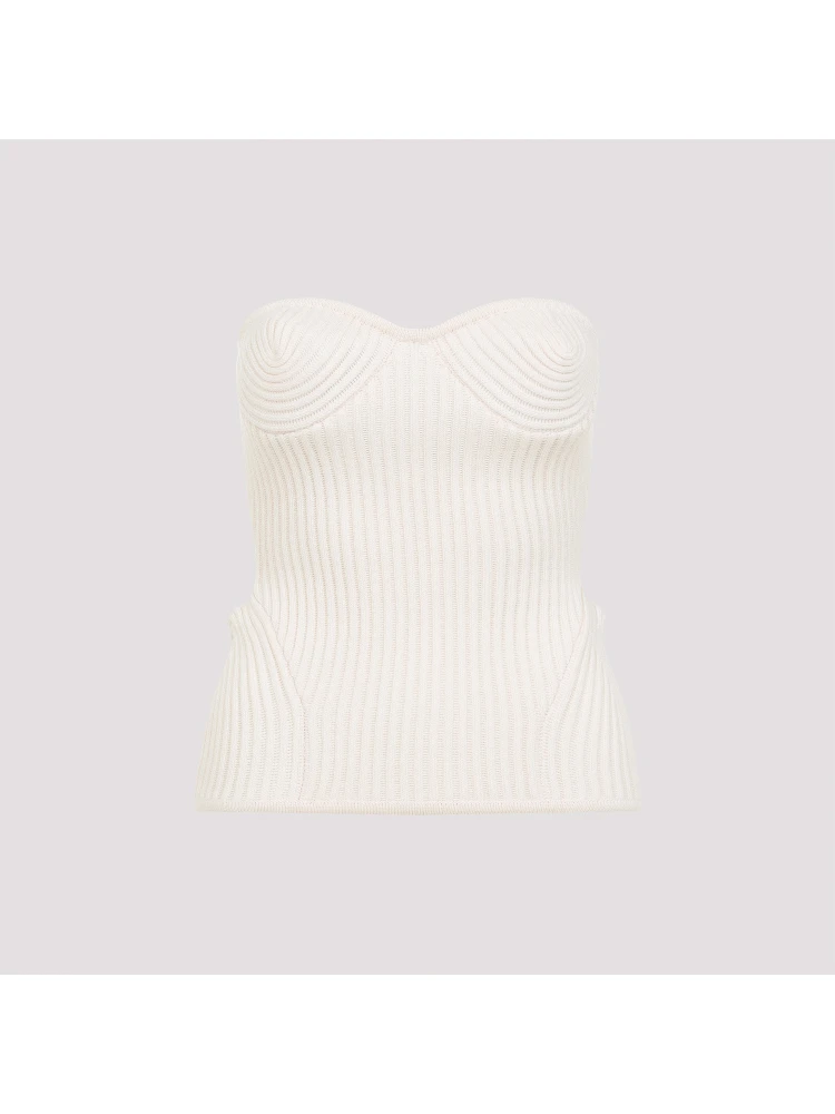 Jean Paul Gaultier Merino Wool Ribbed Stretch Corset