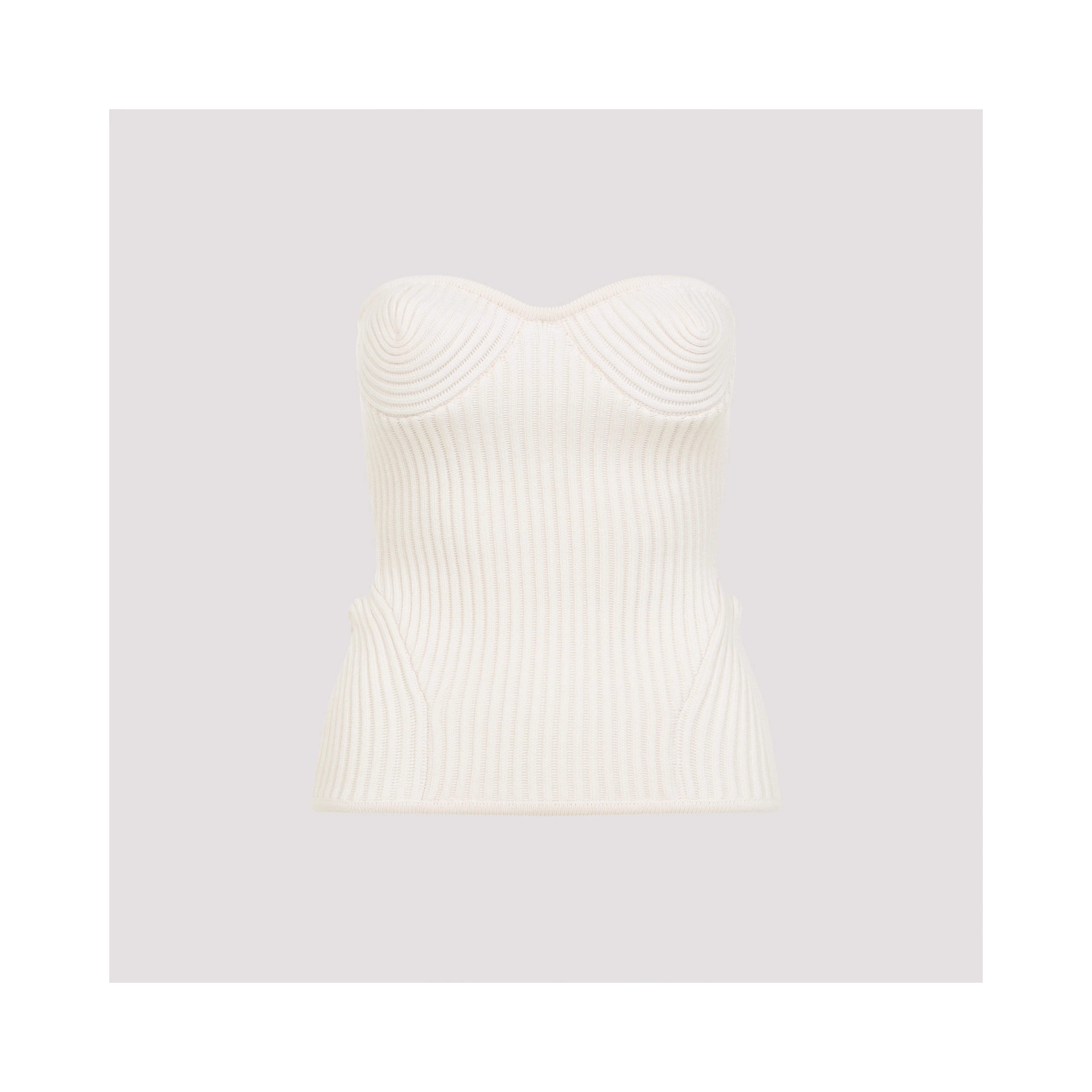 Jean Paul Gaultier Merino Wool Ribbed Stretch Corset