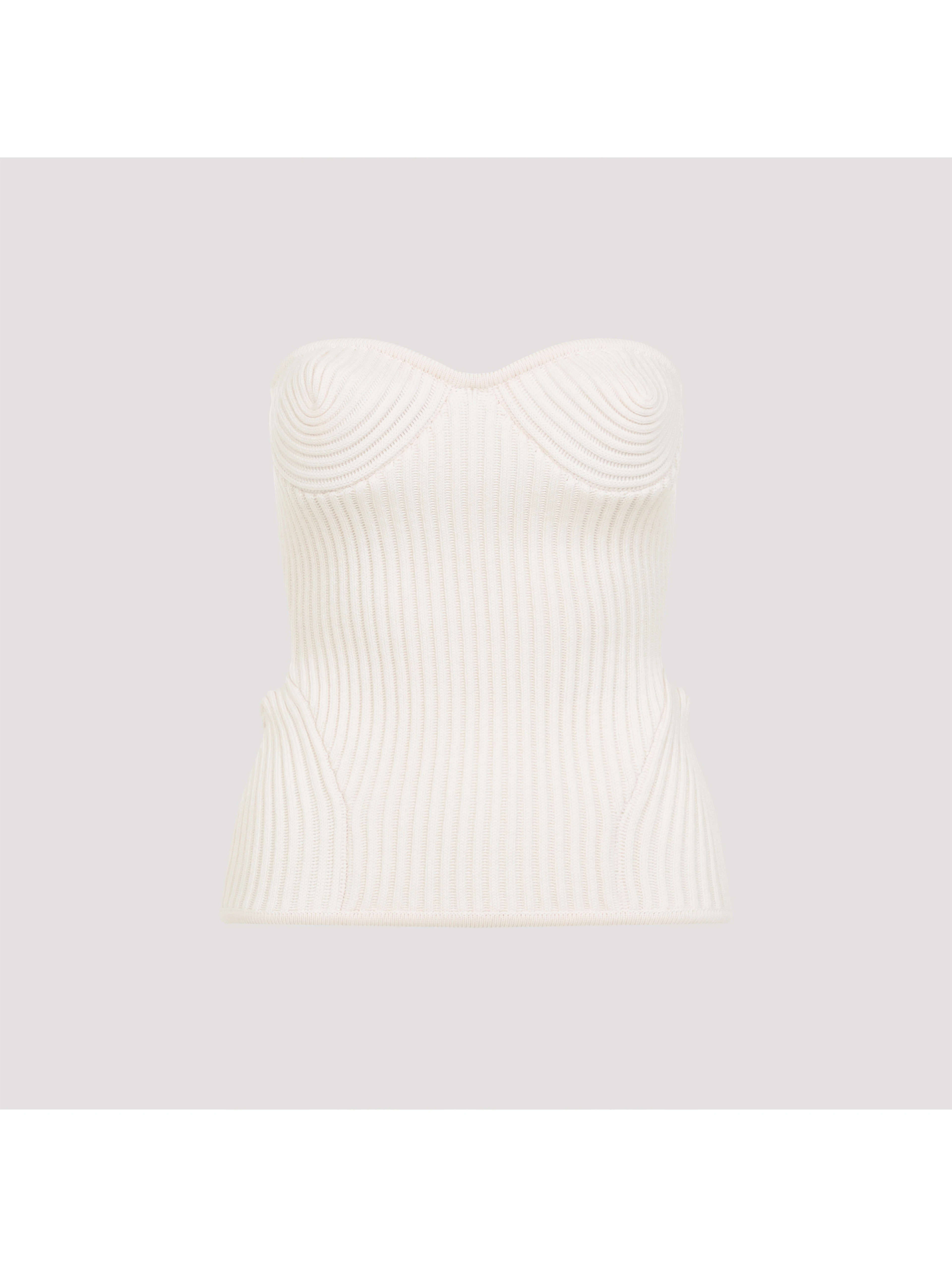 Jean Paul Gaultier Merino Wool Ribbed Stretch Corset