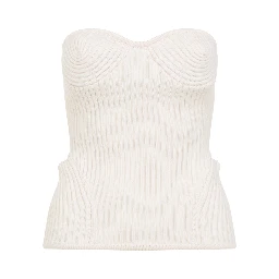Jean Paul Gaultier Merino Wool Ribbed Stretch Corset