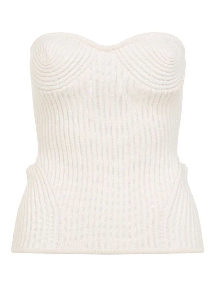 Jean Paul Gaultier Merino Wool Ribbed Stretch Corset alternative