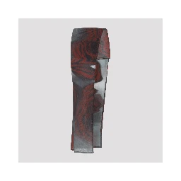 Jean Paul Gaultier Blurry Roses Asymmetric Midi Skirt