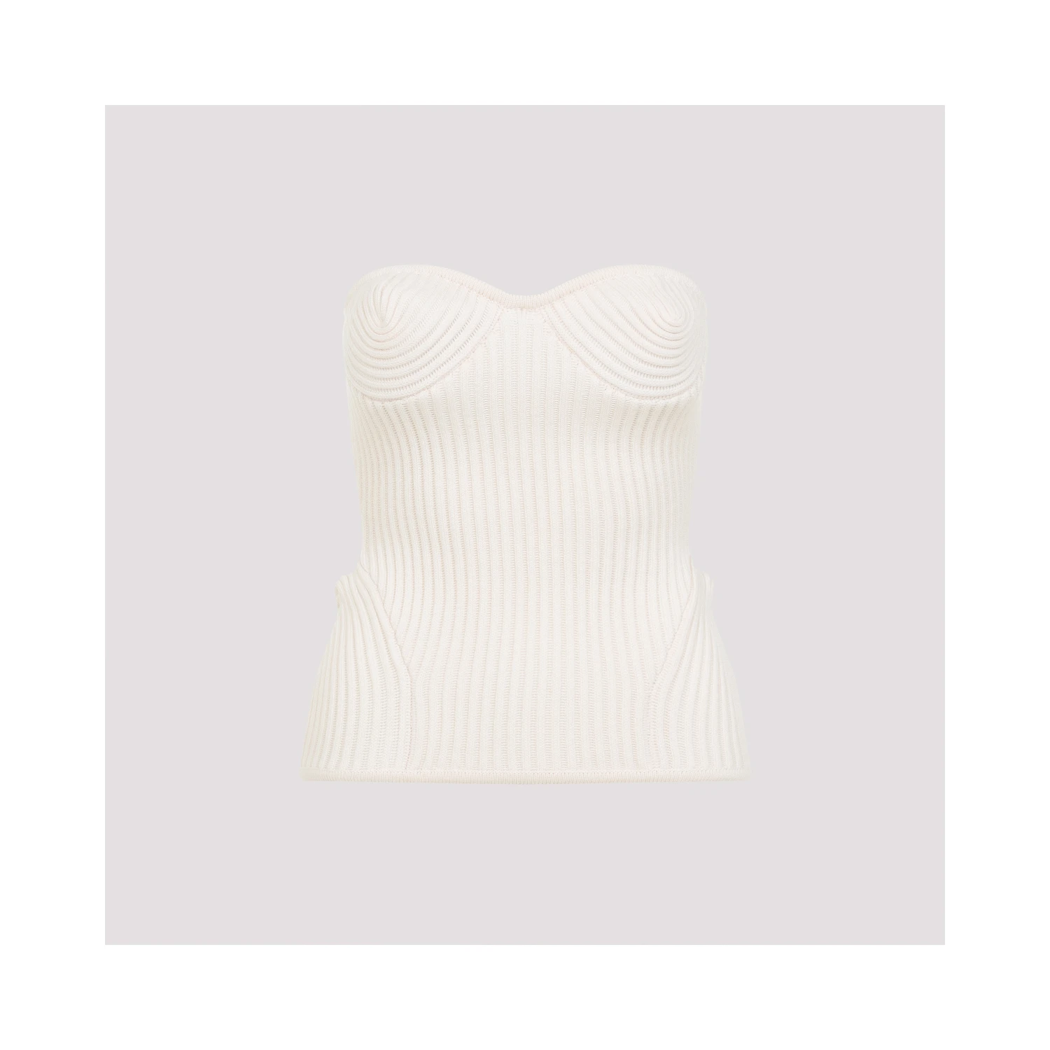 Jean Paul Gaultier Merino Wool Ribbed Stretch Corset