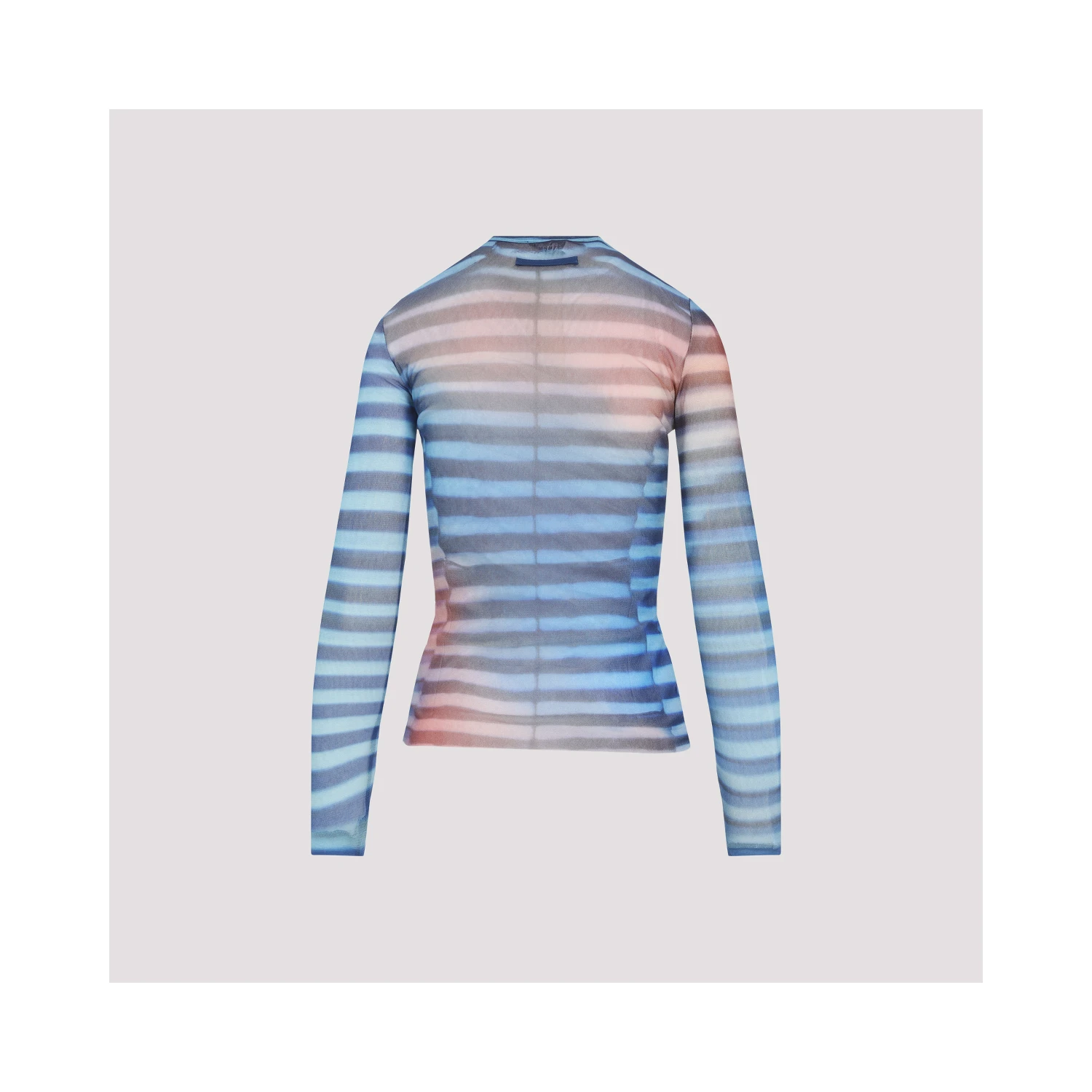 Jean Paul Gaultier Mesh Printed "Air" Long Sleeves Top