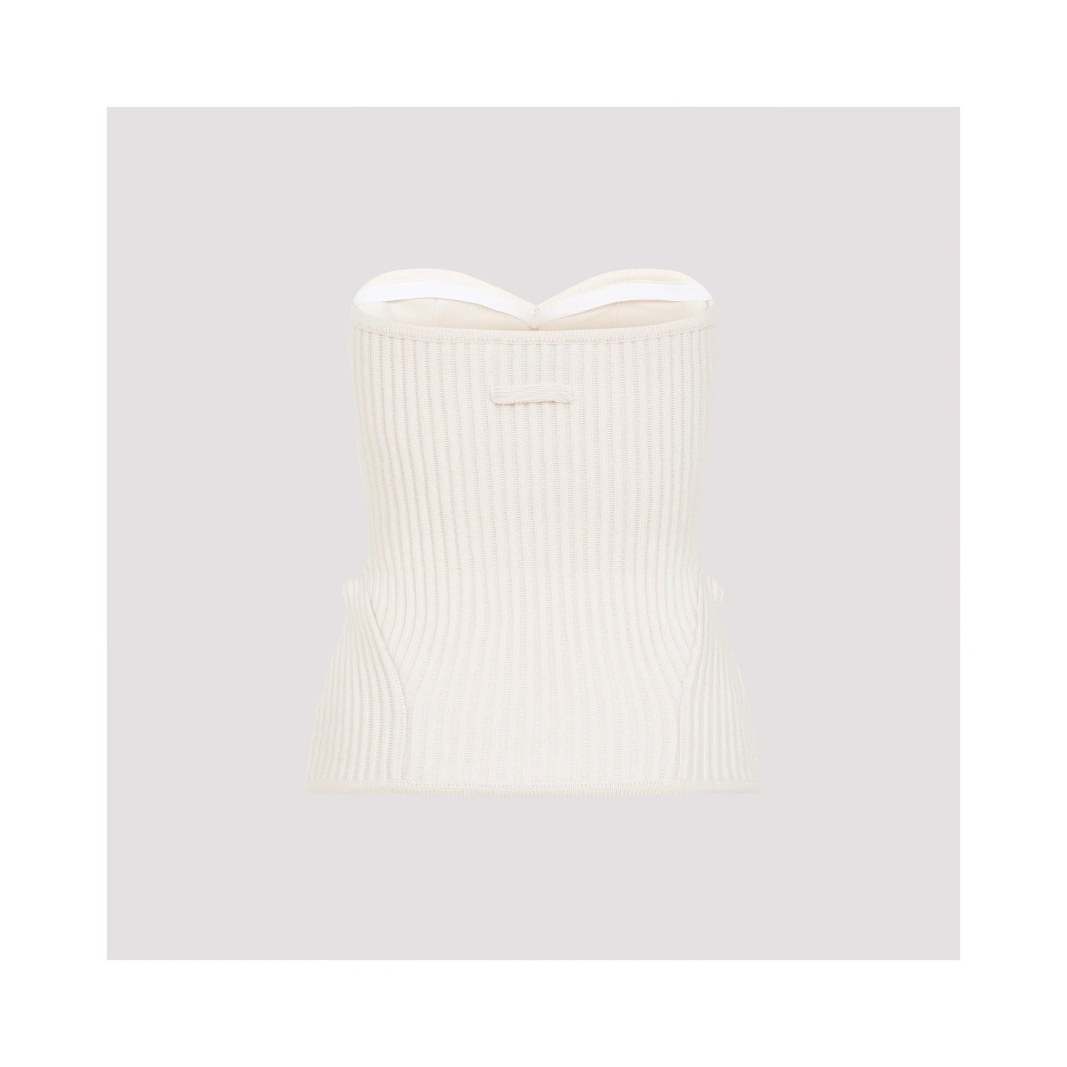 Jean Paul Gaultier Merino Wool Ribbed Stretch Corset