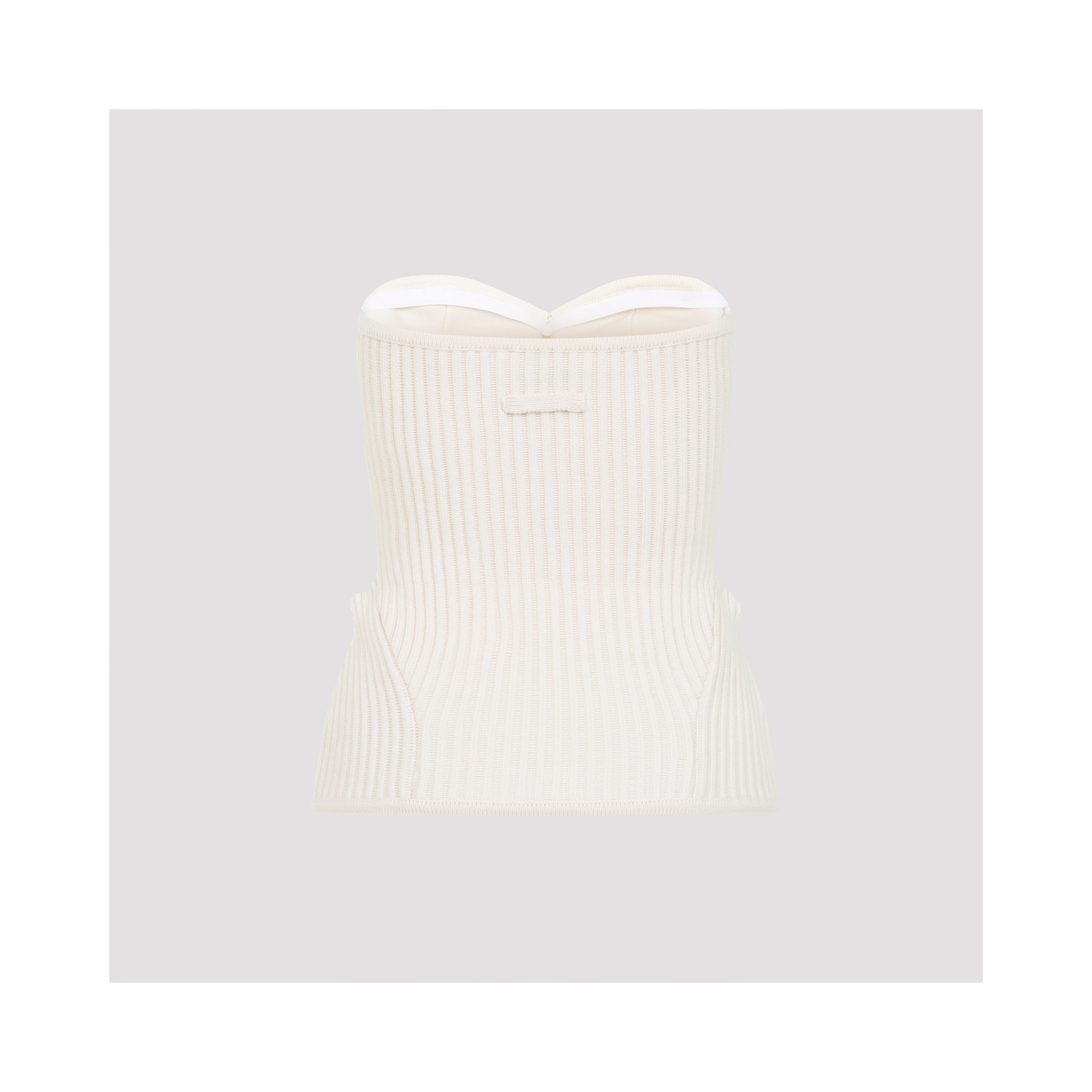 Jean Paul Gaultier Merino Wool Ribbed Stretch Corset