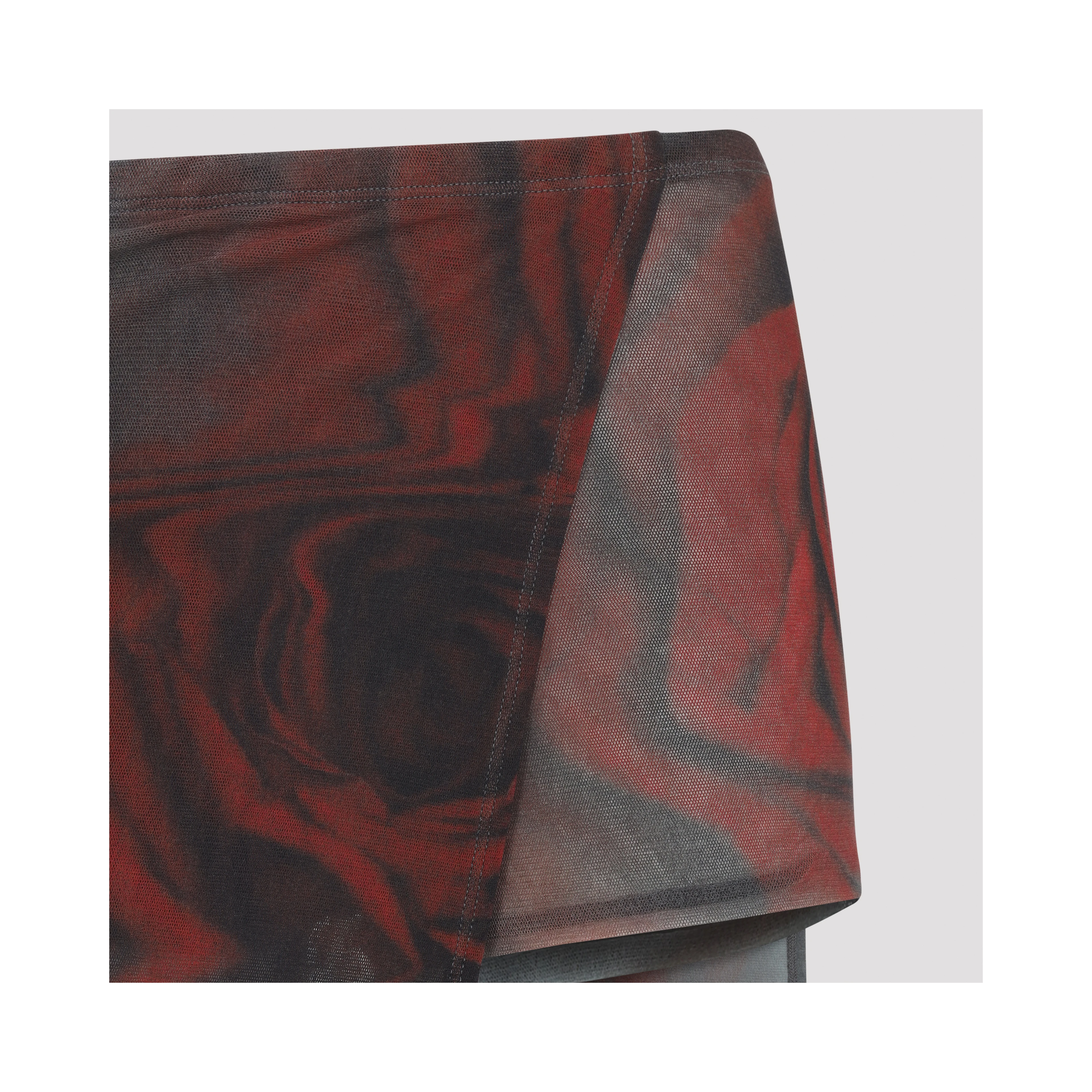 Jean Paul Gaultier Blurry Roses Asymmetric Midi Skirt