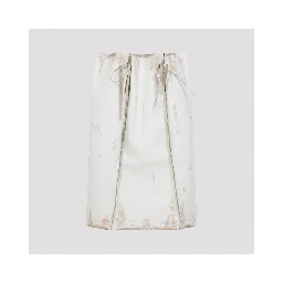 Prada Calf Leather Midi Skirt