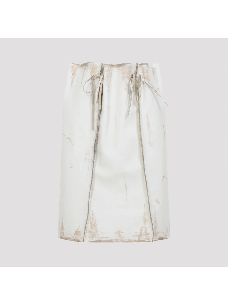 Prada Calf Leather Midi Skirt