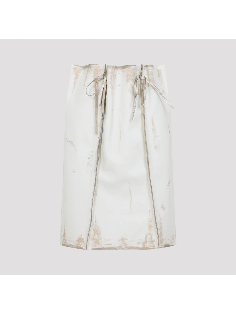 Prada Calf Leather Midi Skirt
