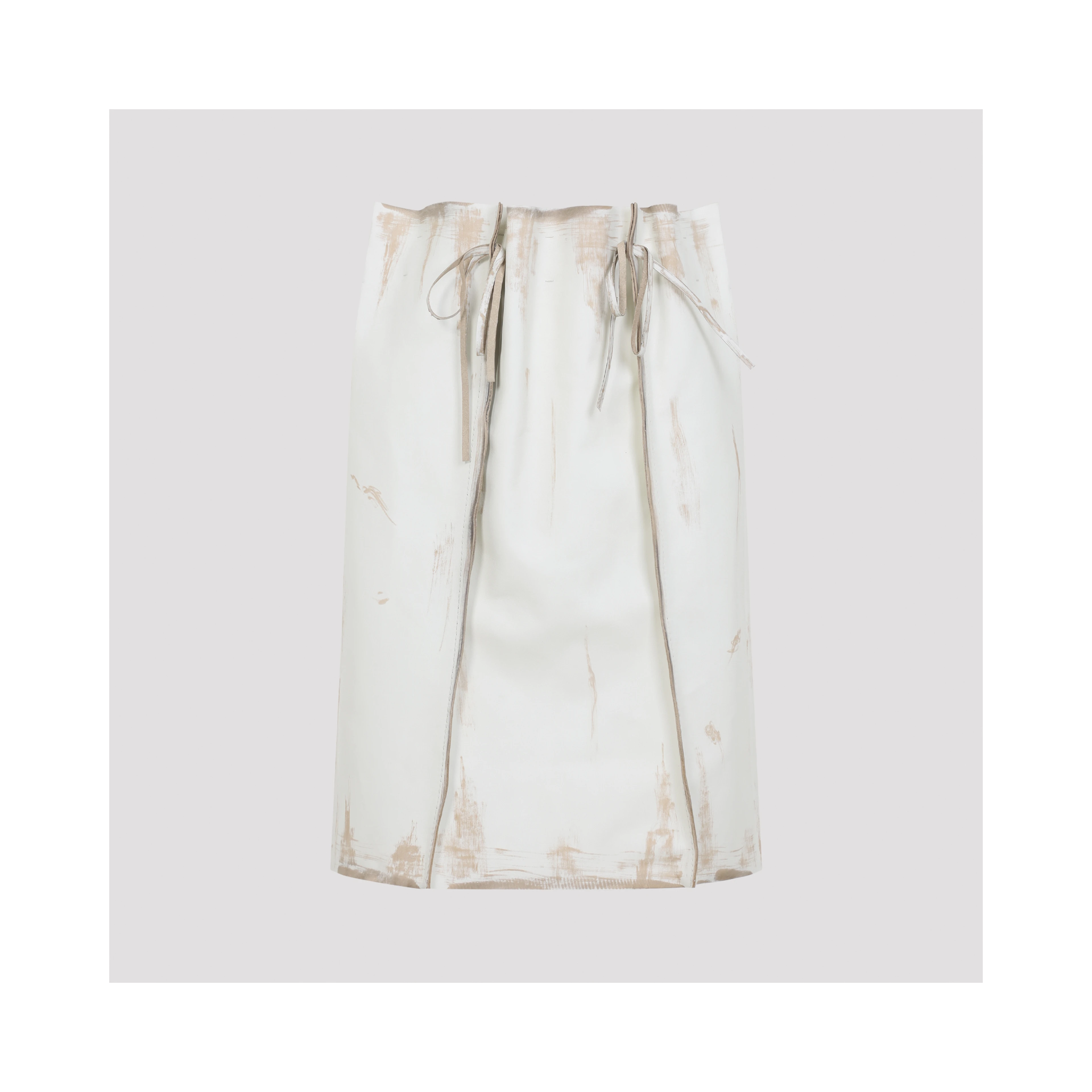 Prada Calf Leather Midi Skirt