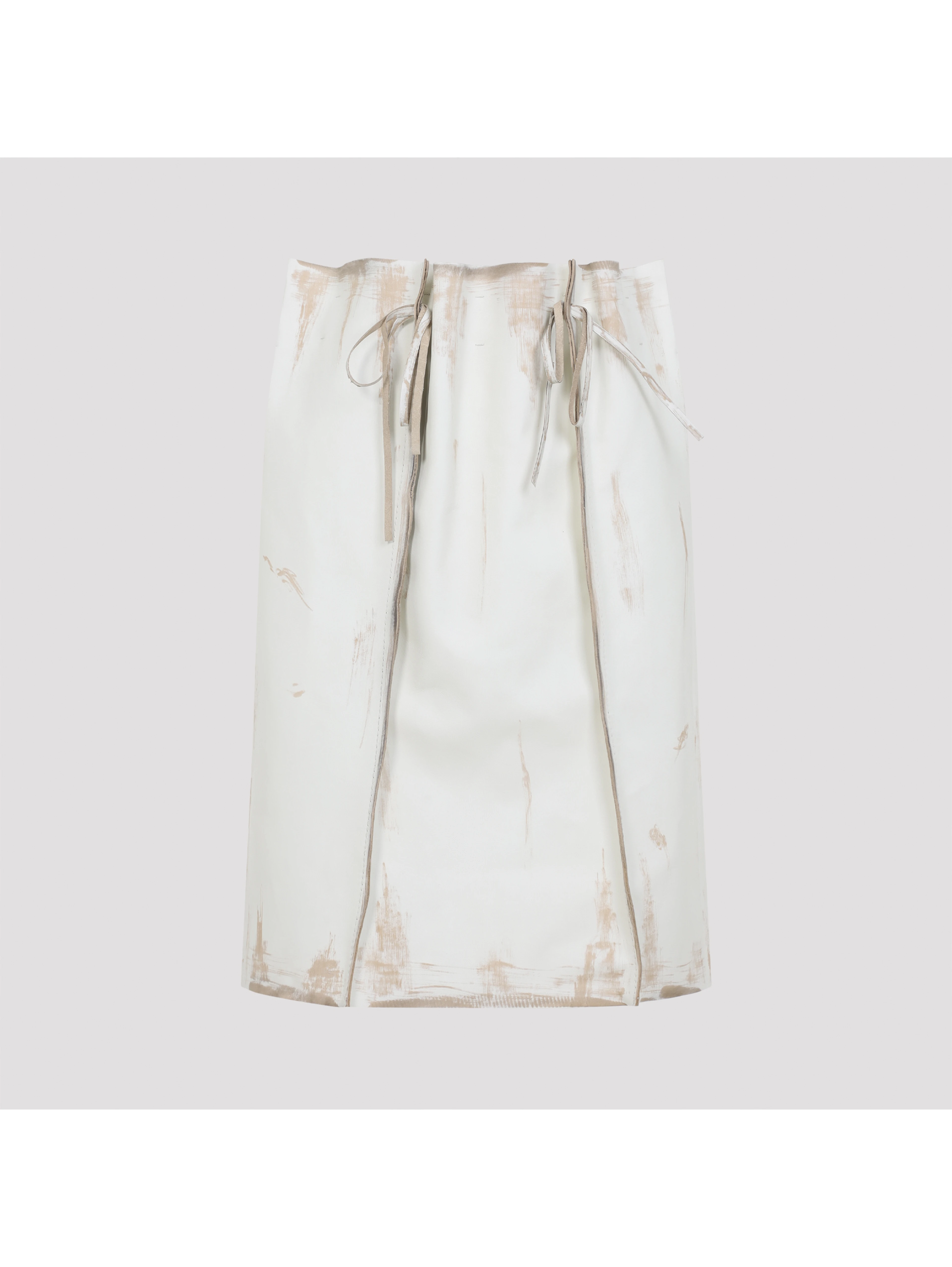 Prada Calf Leather Midi Skirt