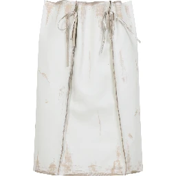 Prada Calf Leather Midi Skirt