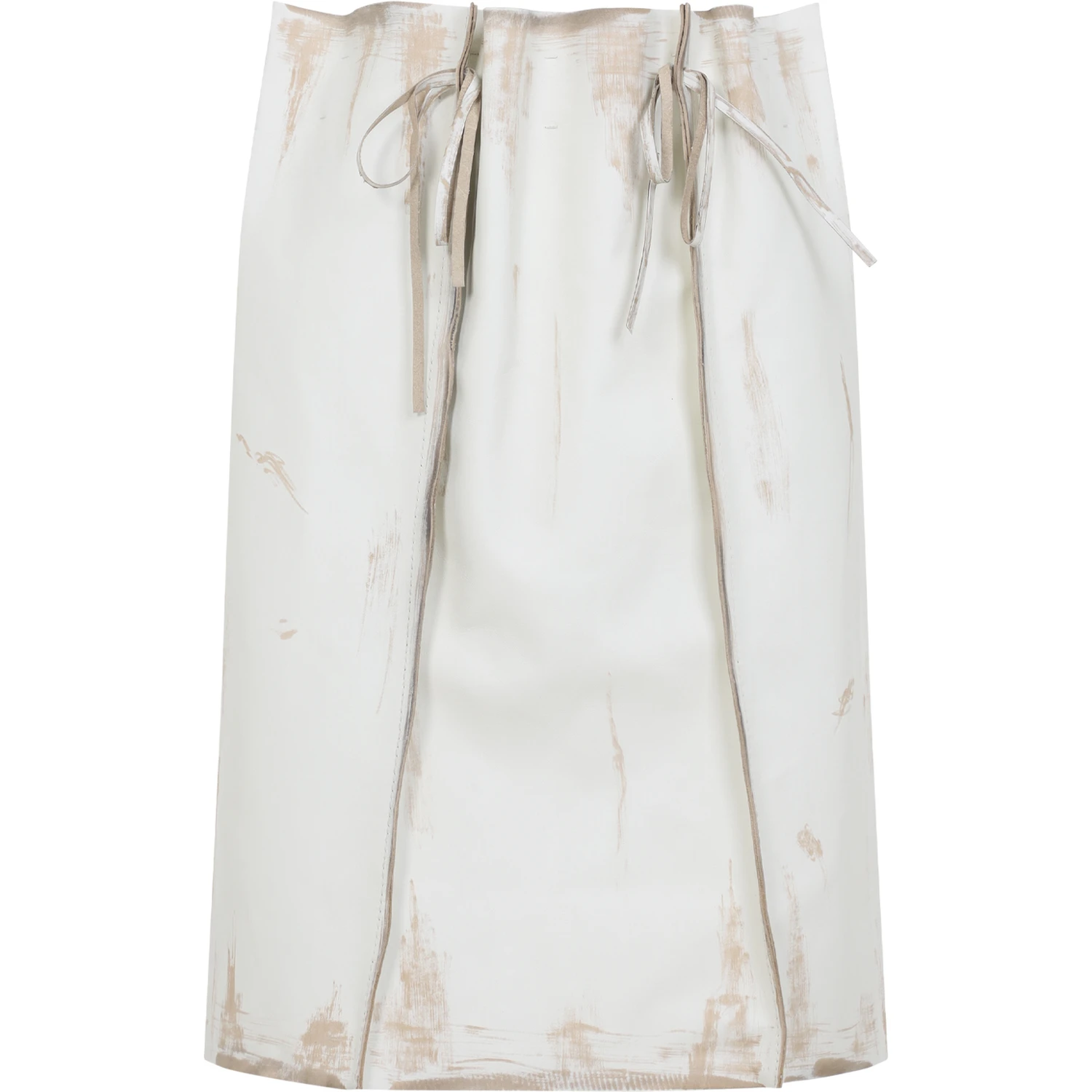 Prada Calf Leather Midi Skirt