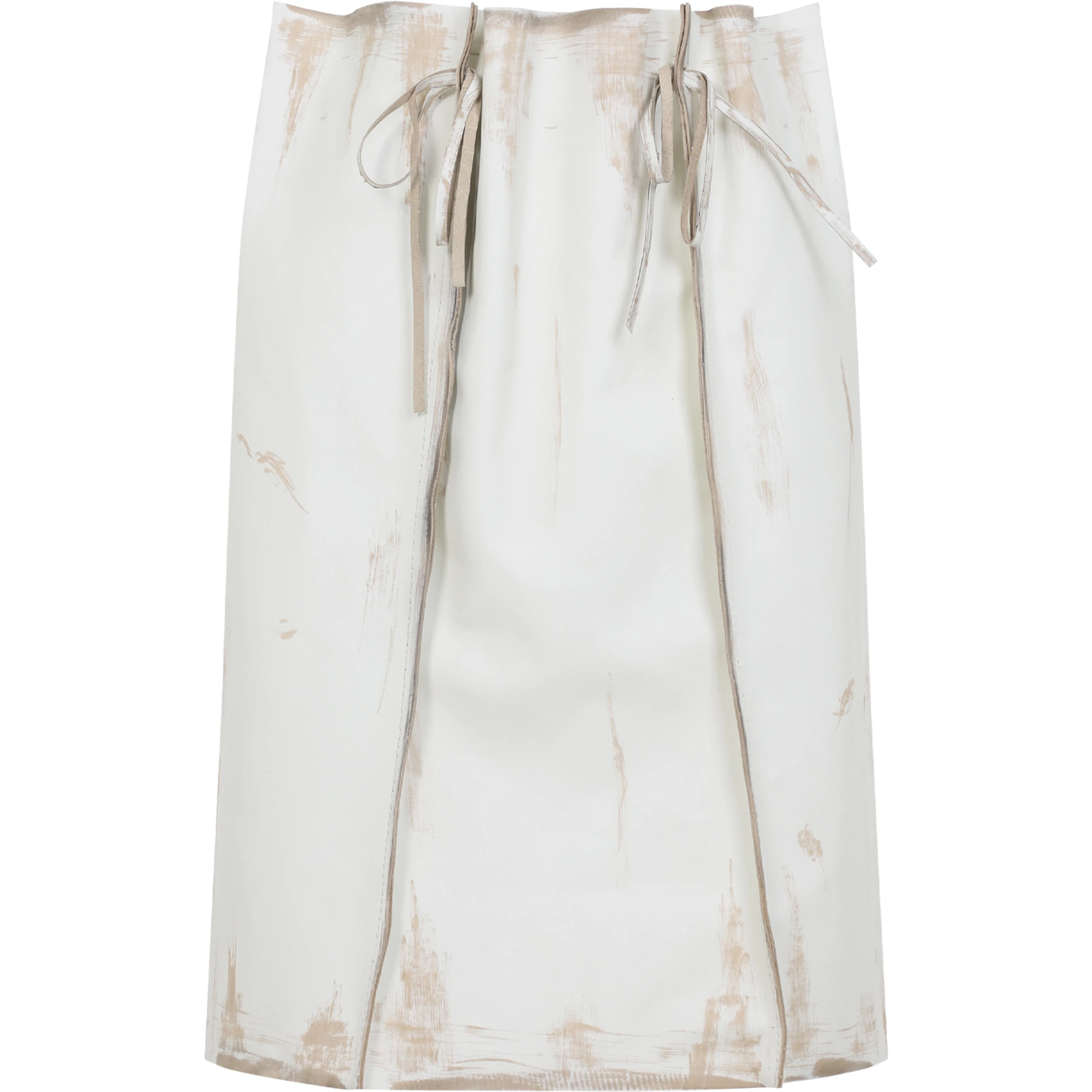Prada Calf Leather Midi Skirt