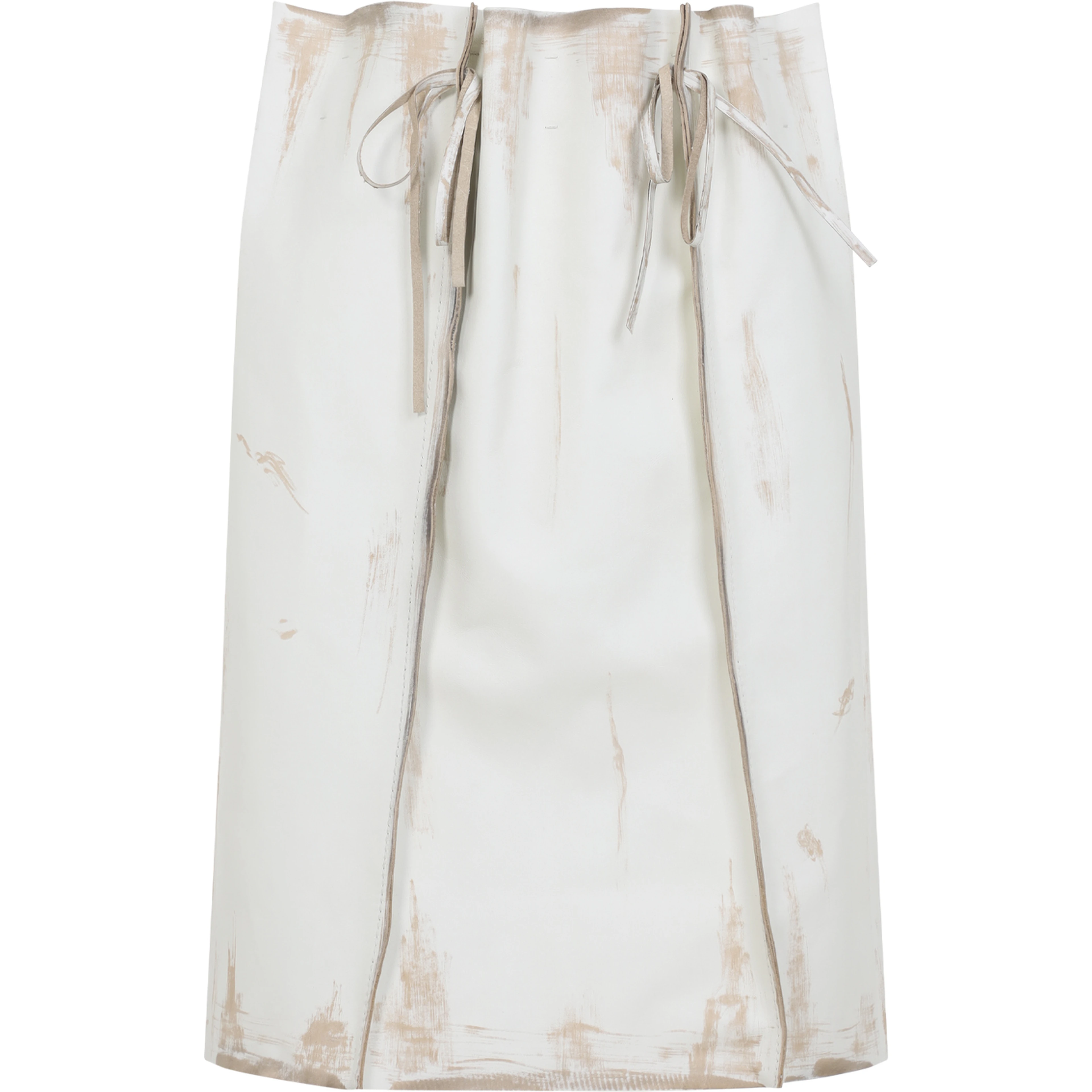 Prada Calf Leather Midi Skirt