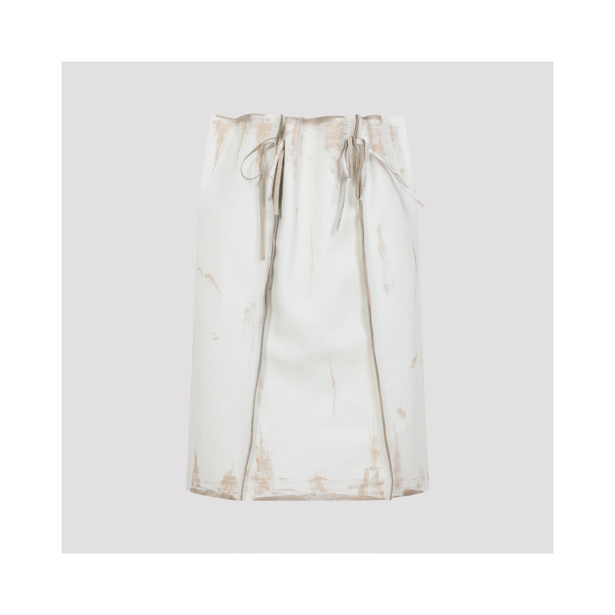 Prada Calf Leather Midi Skirt