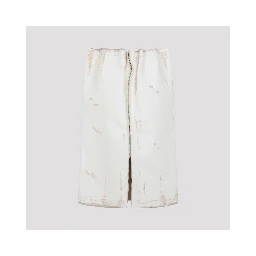 Prada Calf Leather Midi Skirt