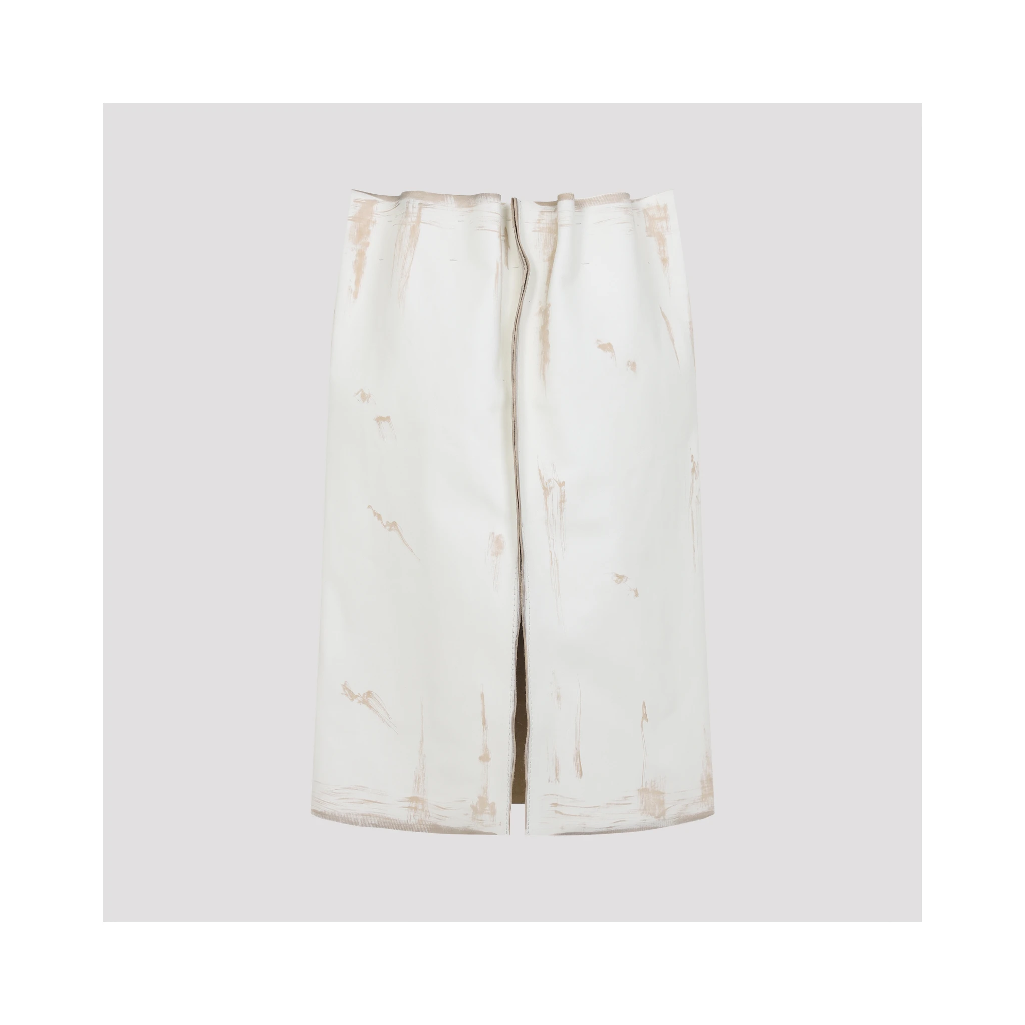Prada Calf Leather Midi Skirt
