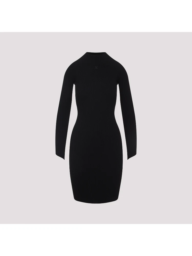 Courreges Circle Rib Mini Dress