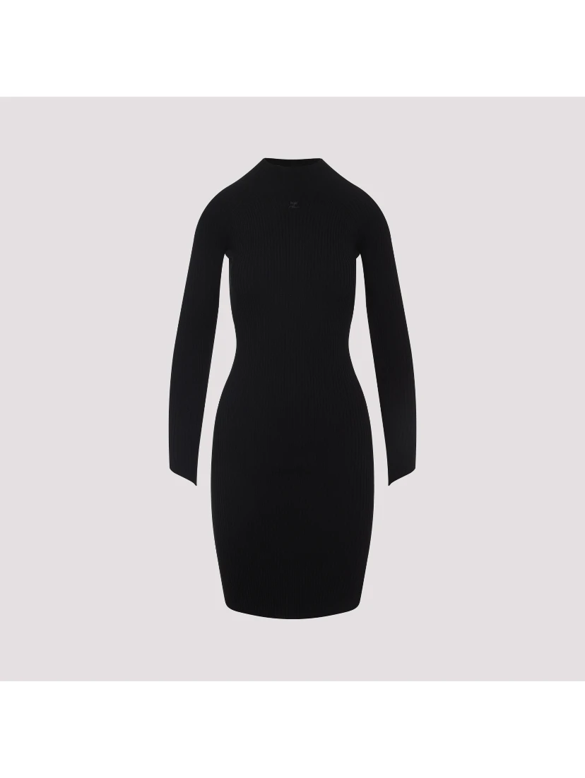 Courreges Circle Rib Mini Dress