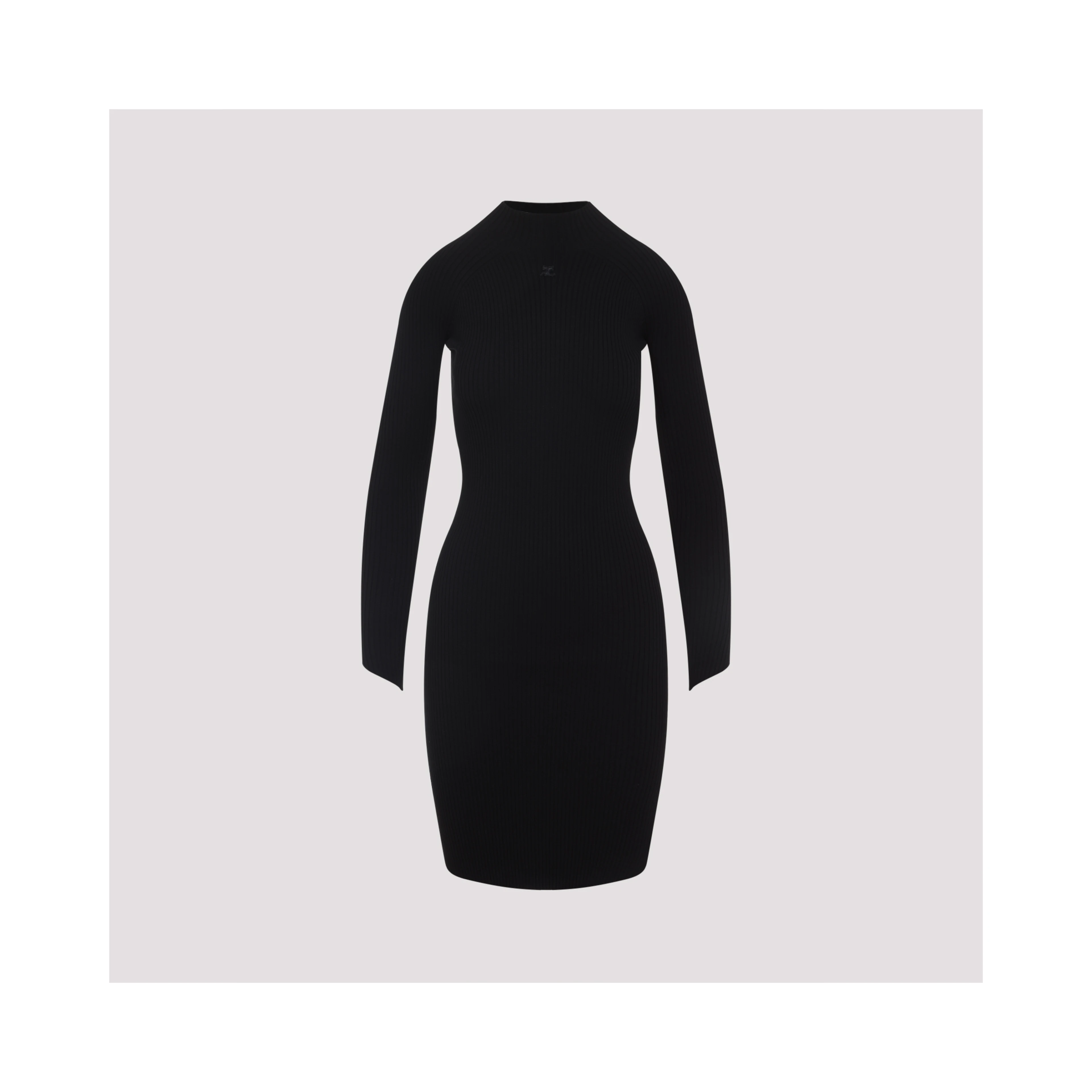 Courreges Circle Rib Mini Dress