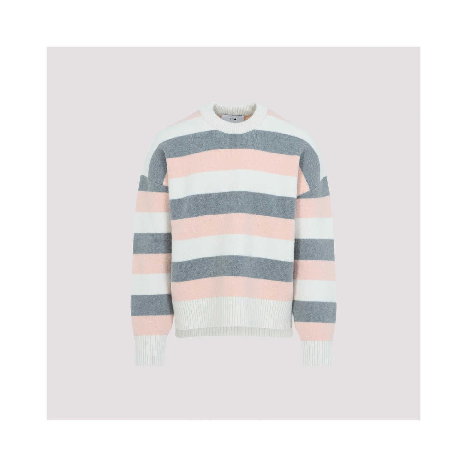 Ami Striped Crewneck Sweater